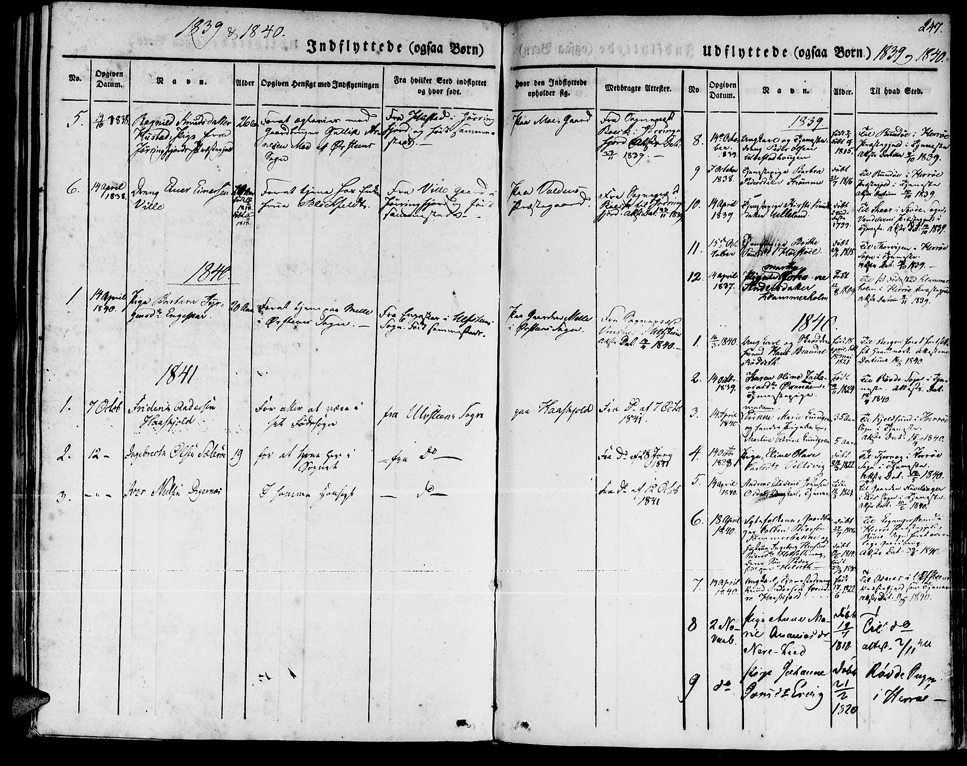 Ministerialprotokoller, klokkerbøker og fødselsregistre - Møre og Romsdal, SAT/A-1454/511/L0139: Ministerialbok nr. 511A06, 1831-1850, s. 247