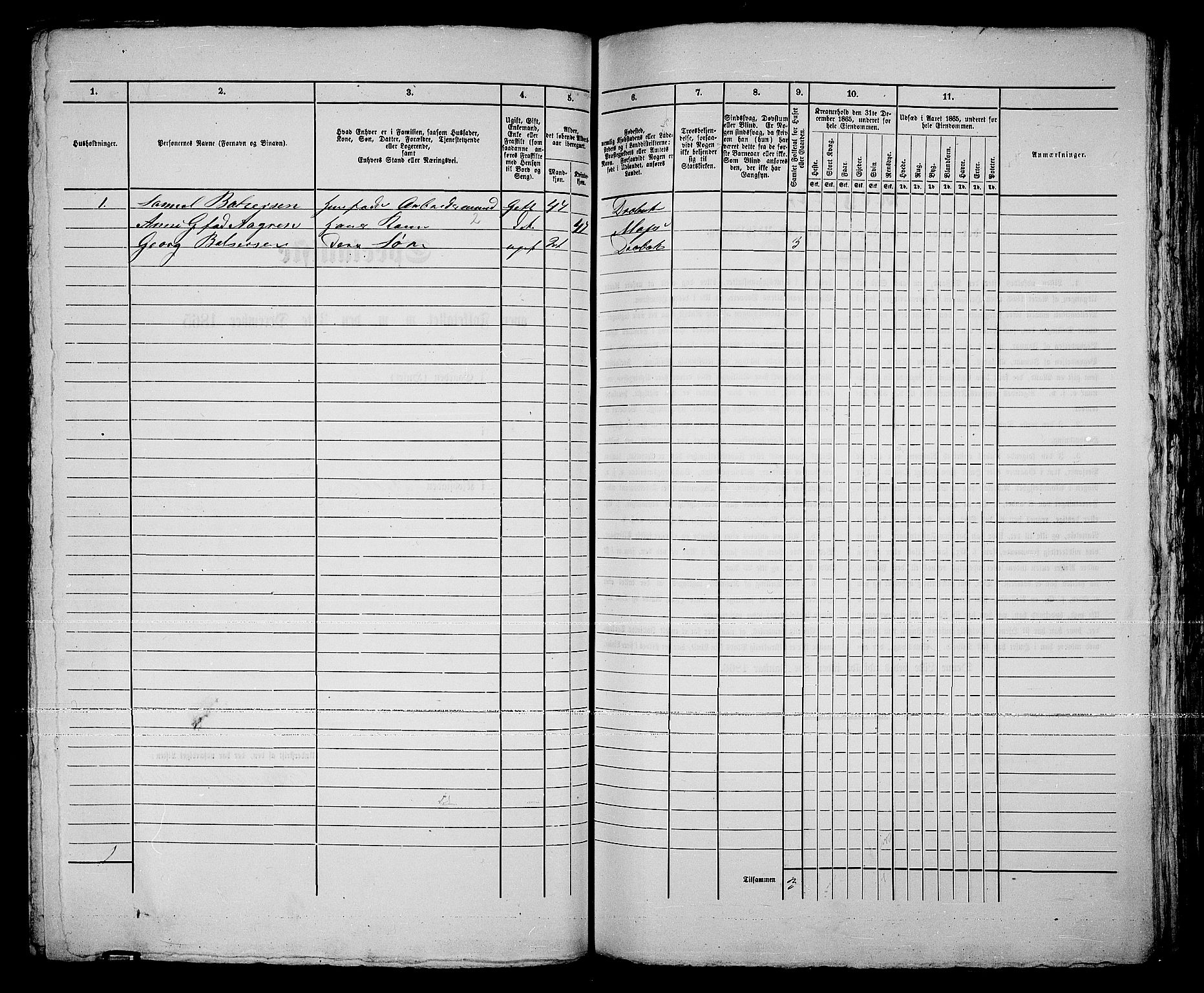 RA, Folketelling 1865 for 0203B Drøbak prestegjeld, Drøbak kjøpstad, 1865, s. 284