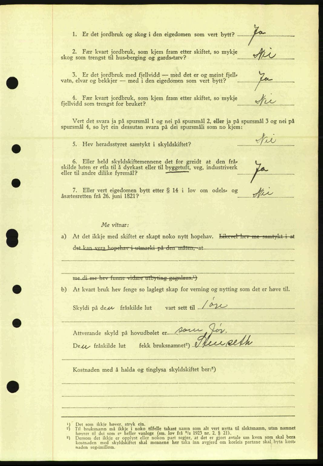 Nordre Sunnmøre sorenskriveri, AV/SAT-A-0006/1/2/2C/2Ca: Pantebok nr. A20a, 1945-1945, Dagboknr: 802/1945