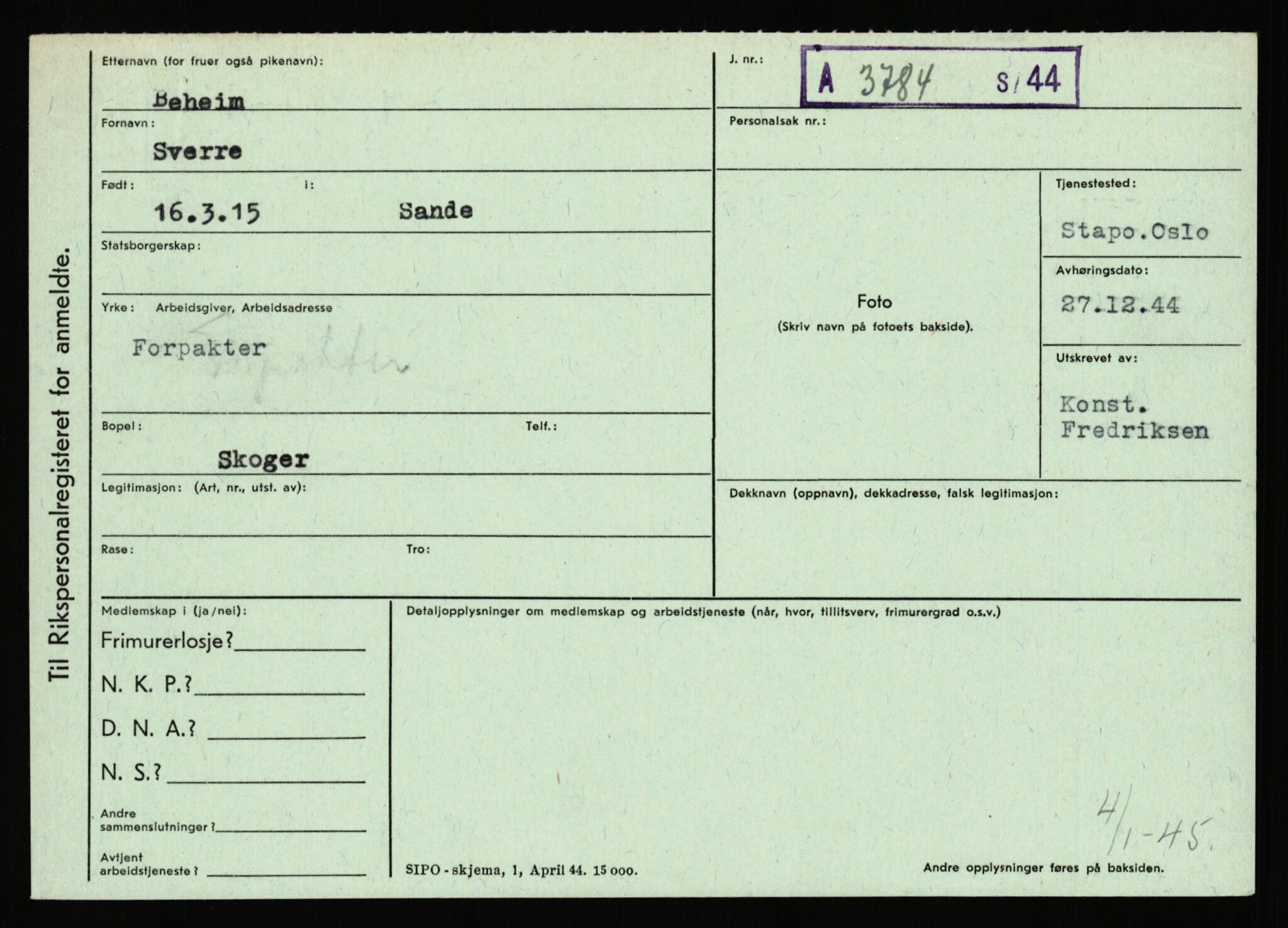 Statspolitiet - Hovedkontoret / Osloavdelingen, AV/RA-S-1329/C/Ca/L0002: Arneberg - Brand, 1943-1945, s. 1651