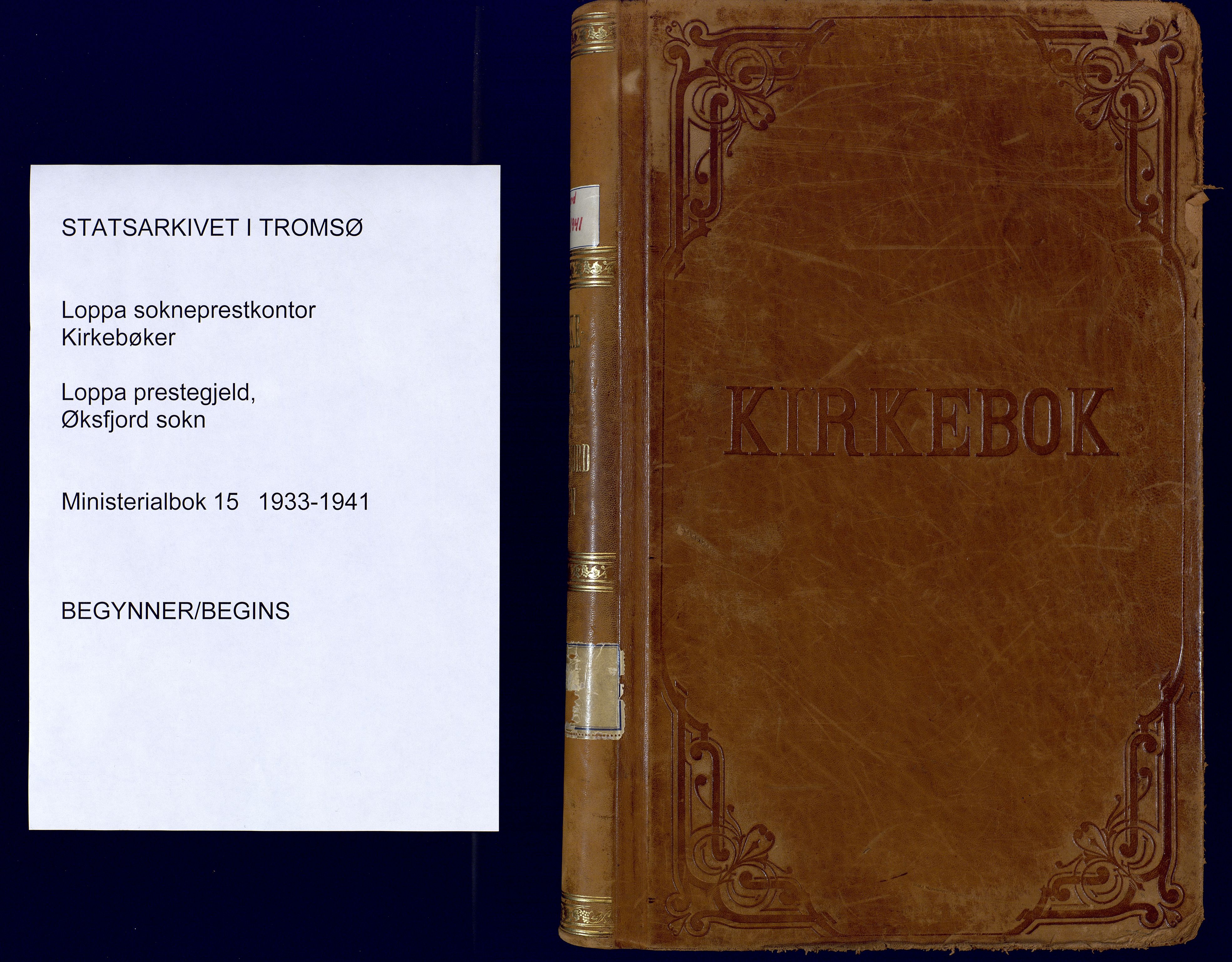 Loppa sokneprestkontor, AV/SATØ-S-1339/H/Ha/L0015kirke: Ministerialbok nr. 15, 1933-1941