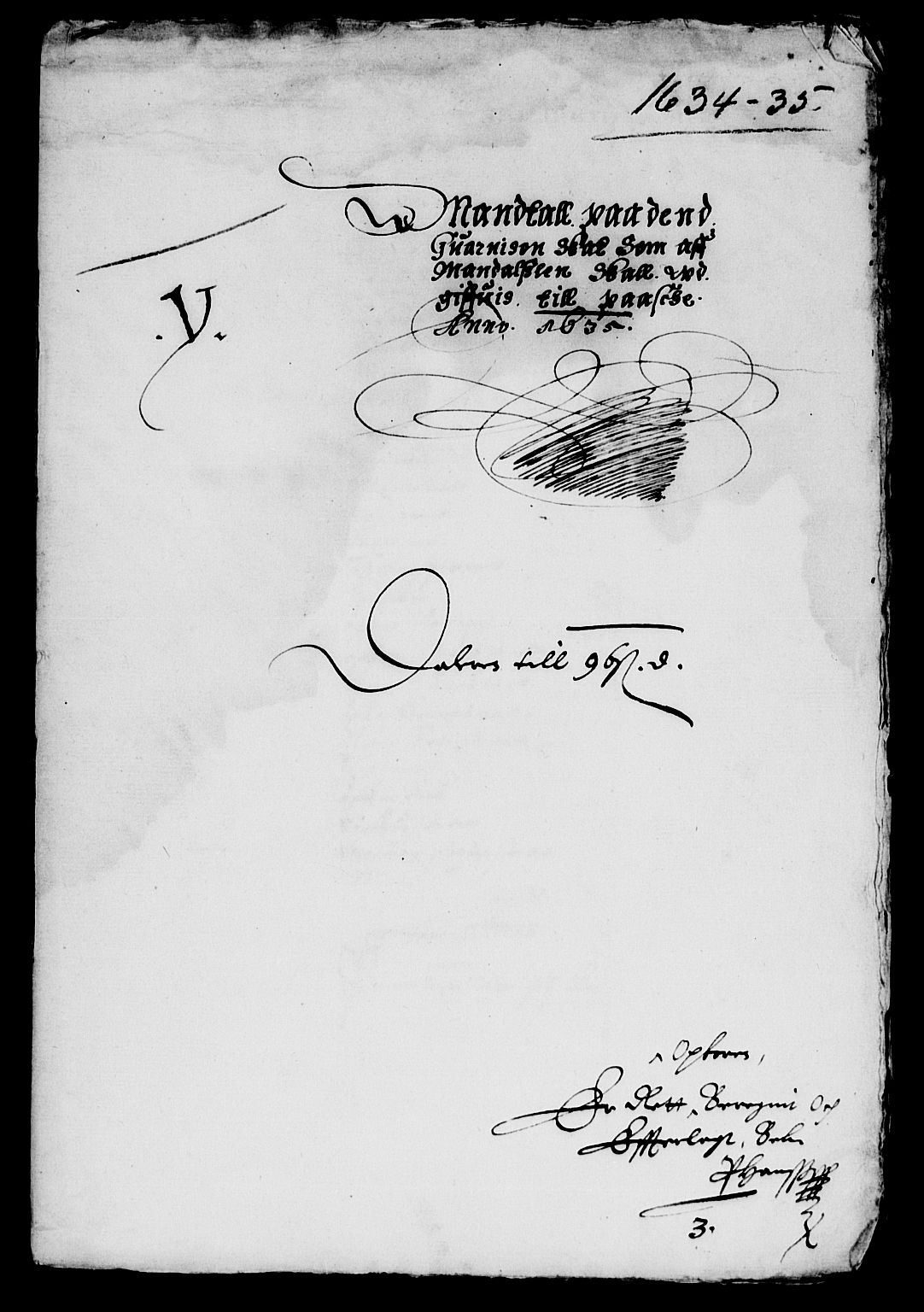 Rentekammeret inntil 1814, Reviderte regnskaper, Lensregnskaper, AV/RA-EA-5023/R/Rb/Rbq/L0023: Nedenes len. Mandals len. Råbyggelag., 1633-1635