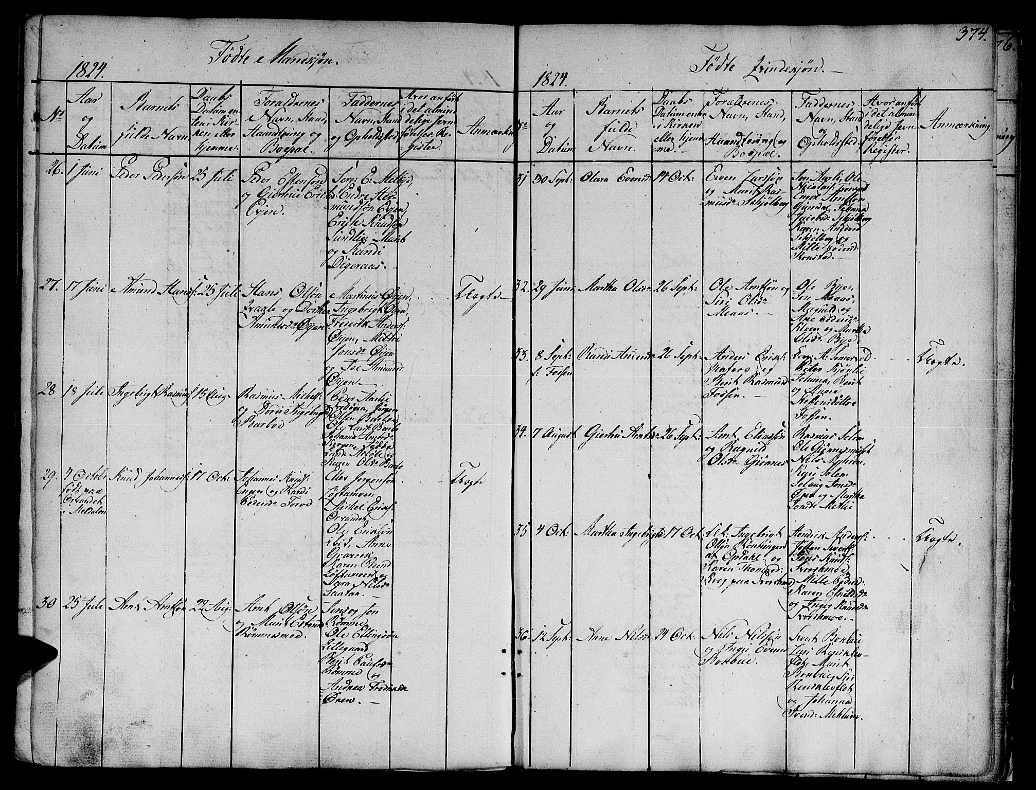 Ministerialprotokoller, klokkerbøker og fødselsregistre - Sør-Trøndelag, SAT/A-1456/668/L0803: Ministerialbok nr. 668A03, 1800-1826, s. 374