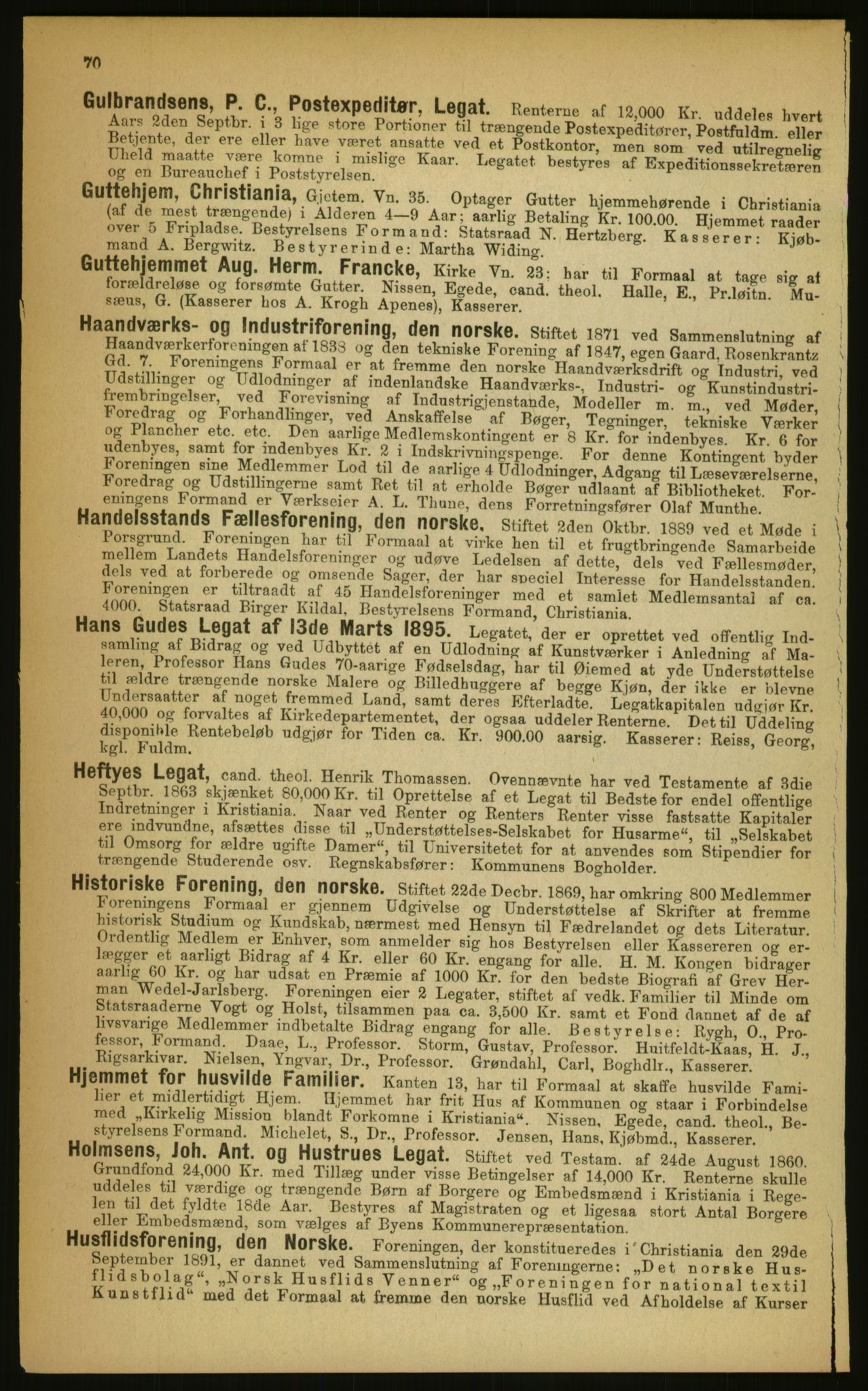 Kristiania/Oslo adressebok, PUBL/-, 1899, s. 70