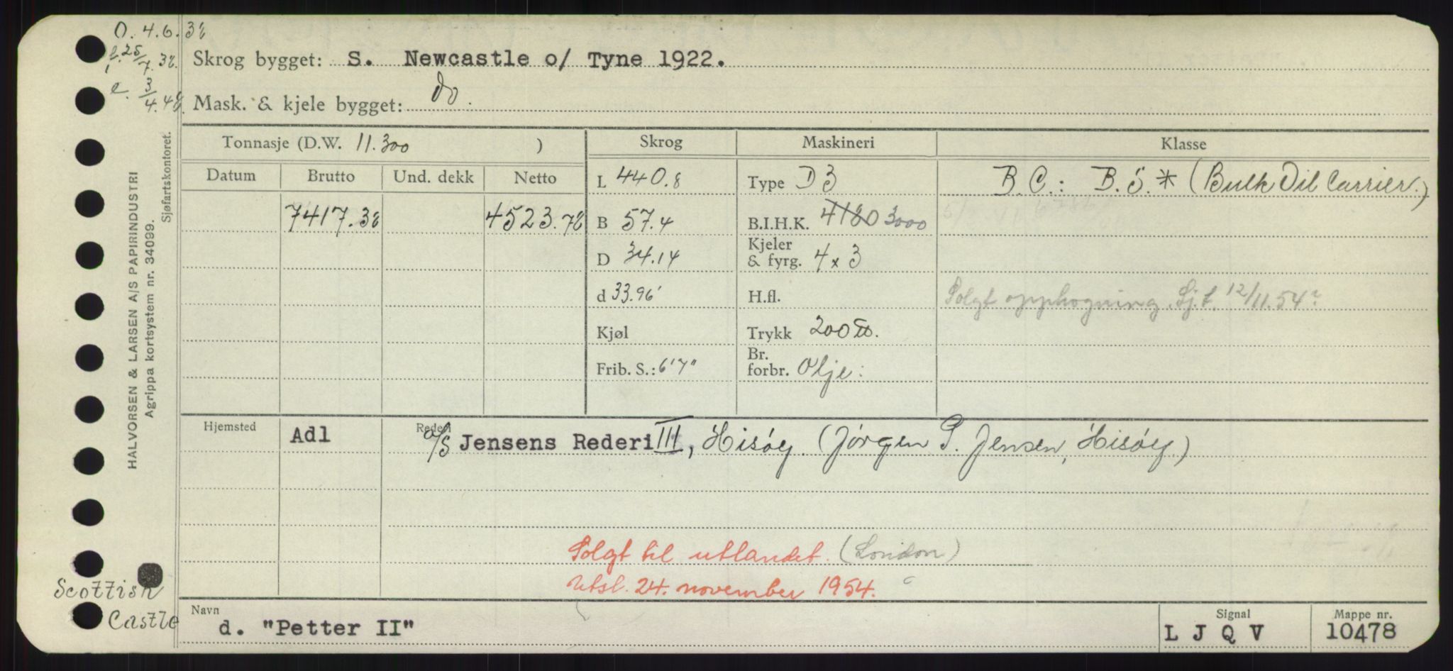 Sjøfartsdirektoratet med forløpere, Skipsmålingen, RA/S-1627/H/Hd/L0029: Fartøy, P, s. 241