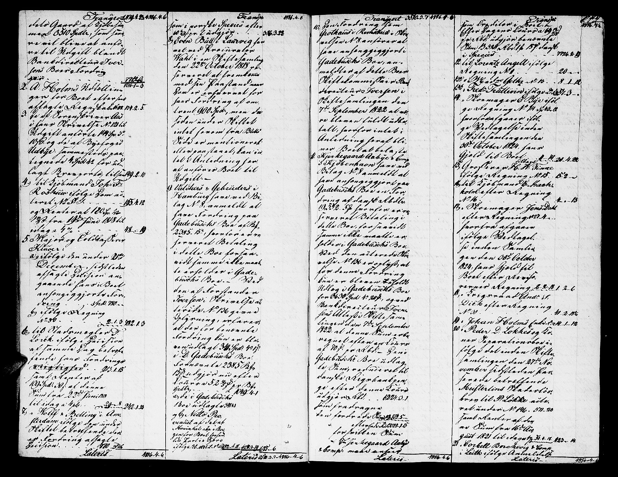 Trondheim byfogd, AV/SAT-A-0003/1/3/3A/L0027: Skifteprotokoll - gml.nr.22. (m/ register) U, 1825-1829, s. 242b-243a