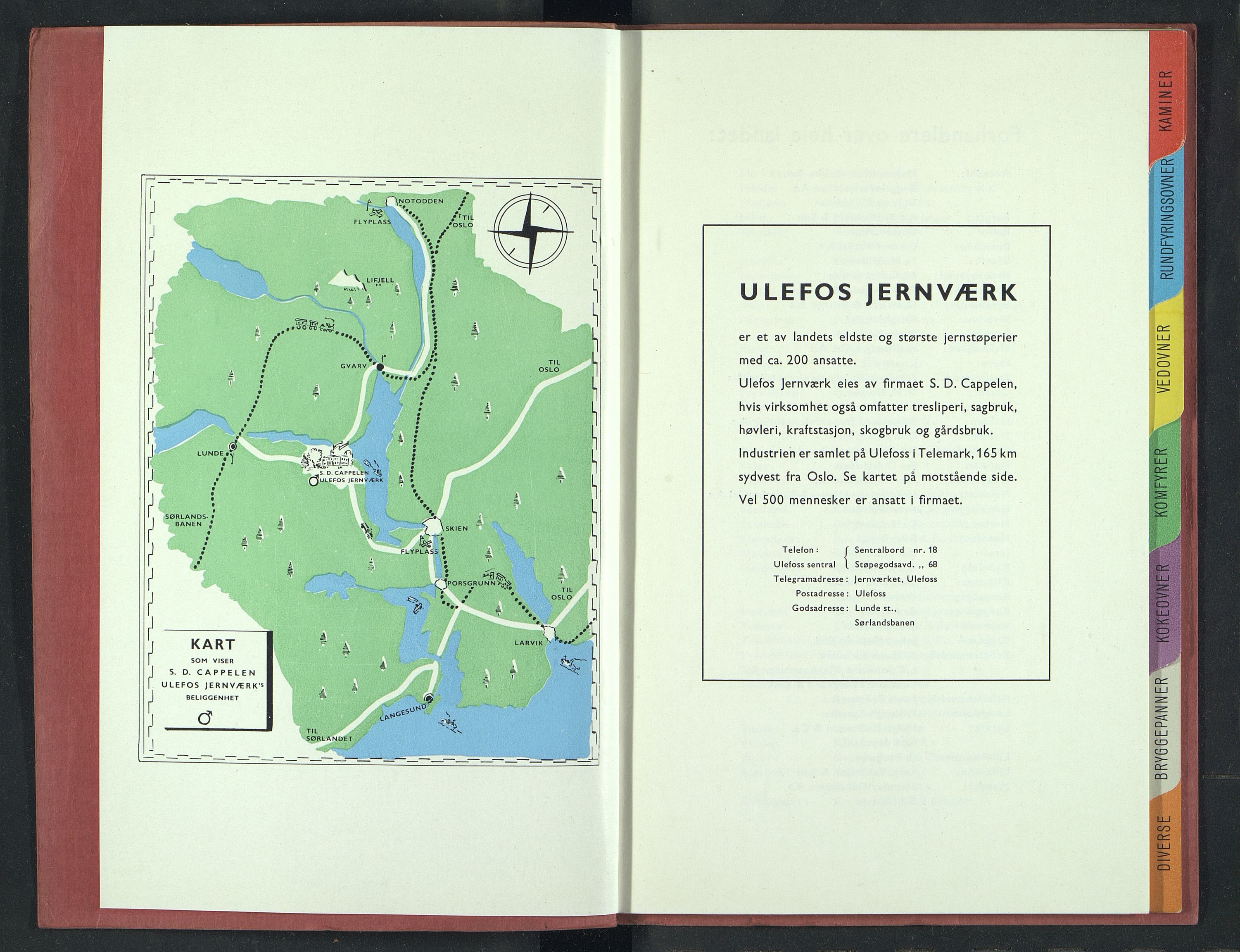 Næs Jernverksmuseets samling av historiske ovnskataloger, NESJ/NJM-006/01/L0033: Ulefos Jernværk, Katalog nr. 28, 1950-1970