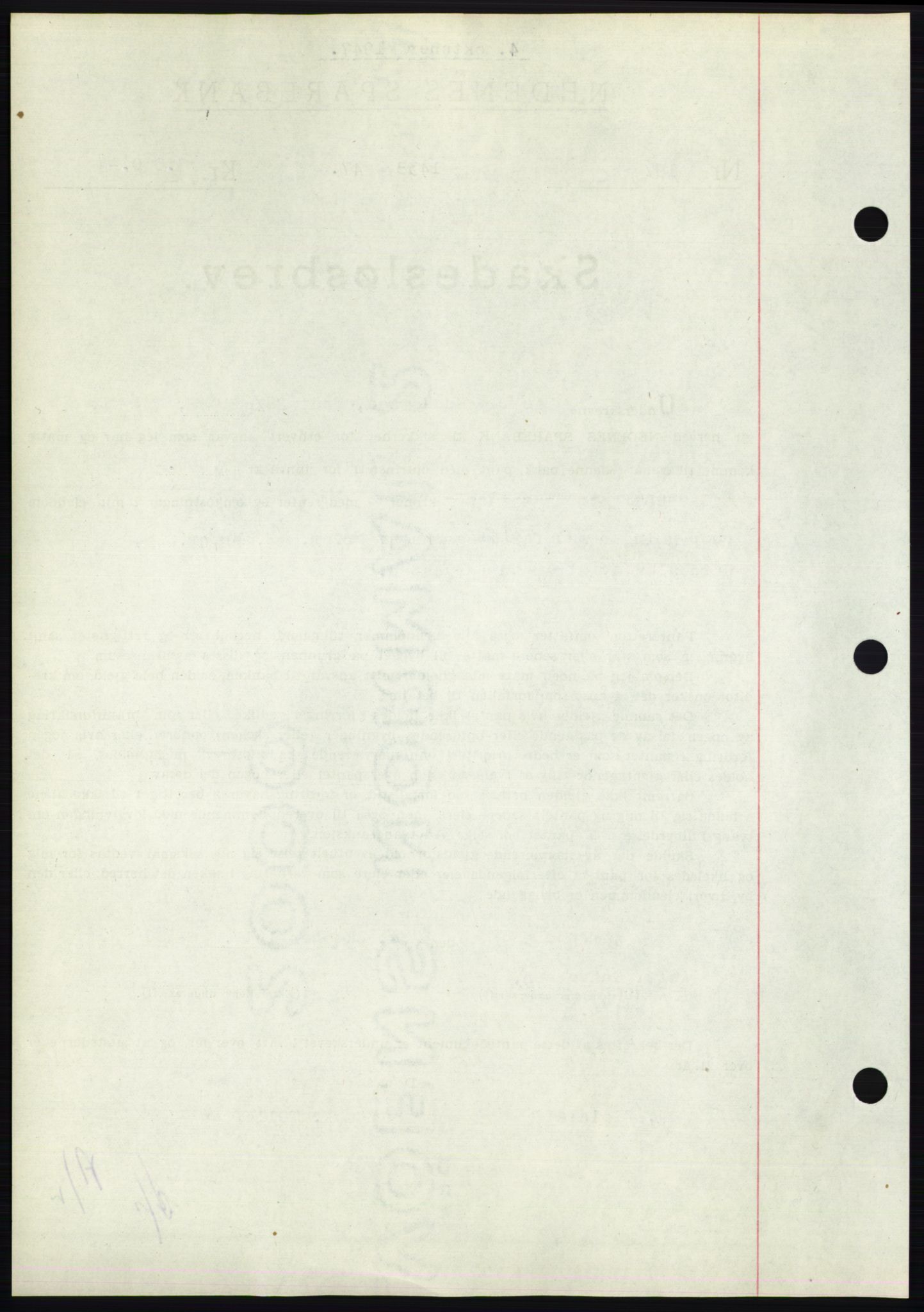 Nedenes sorenskriveri, SAK/1221-0006/G/Gb/Gbb/L0004: Pantebok nr. B4, 1947-1947, Dagboknr: 1438/1947