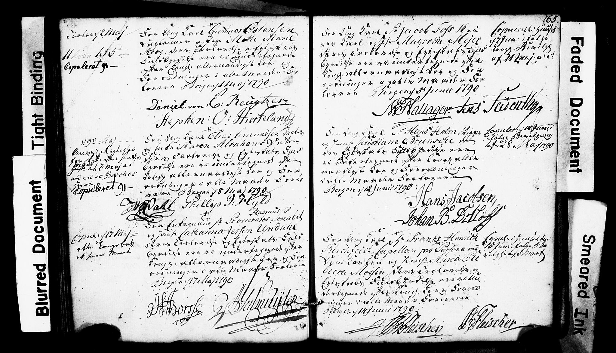 Domkirken sokneprestembete, SAB/A-74801: Forlovererklæringer nr. II.5.1, 1767-1792, s. 165