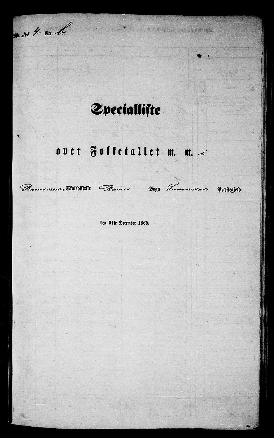 RA, Folketelling 1865 for 1566P Surnadal prestegjeld, 1865, s. 91