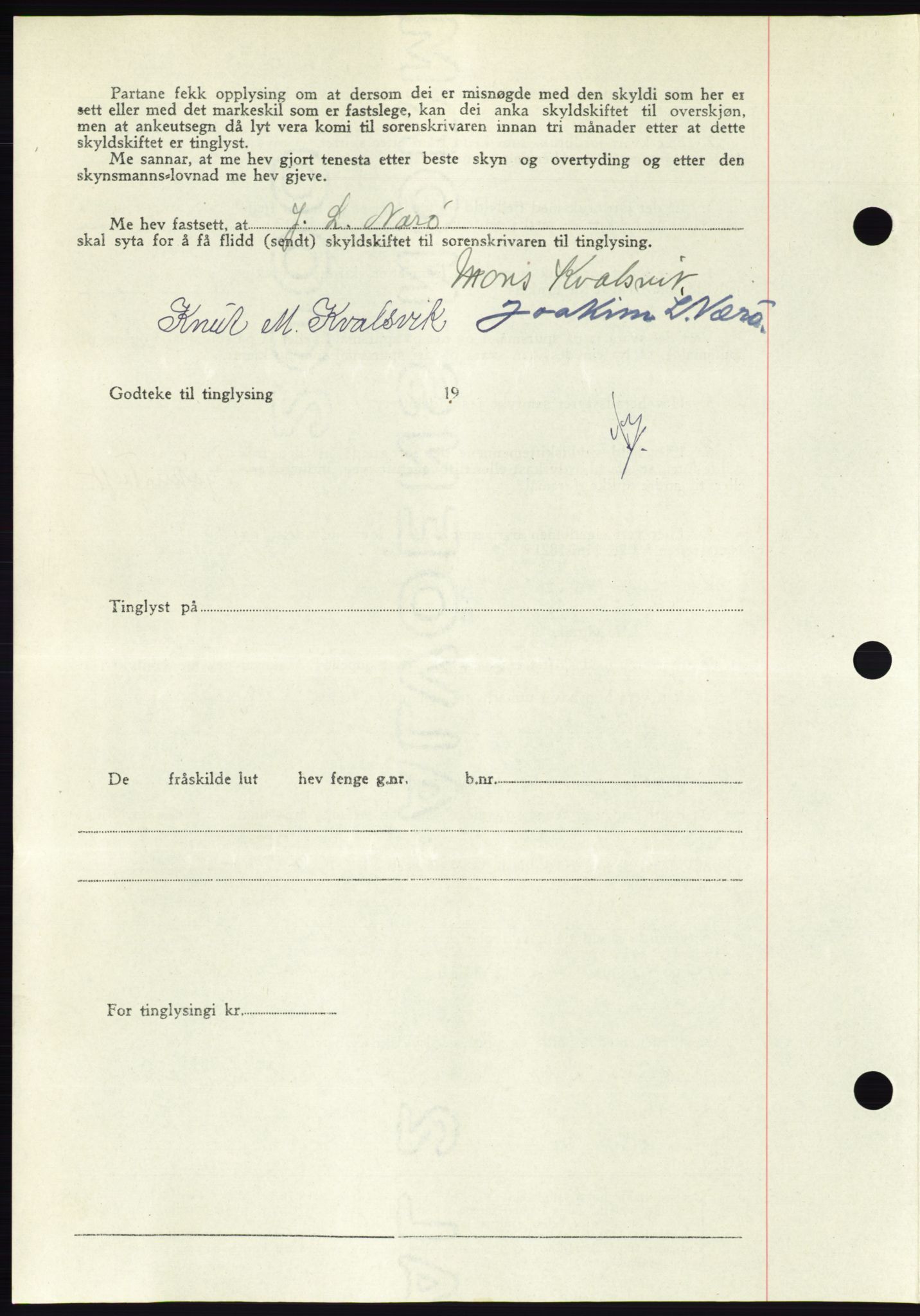 Søre Sunnmøre sorenskriveri, AV/SAT-A-4122/1/2/2C/L0081: Pantebok nr. 7A, 1947-1948, Dagboknr: 1322/1947