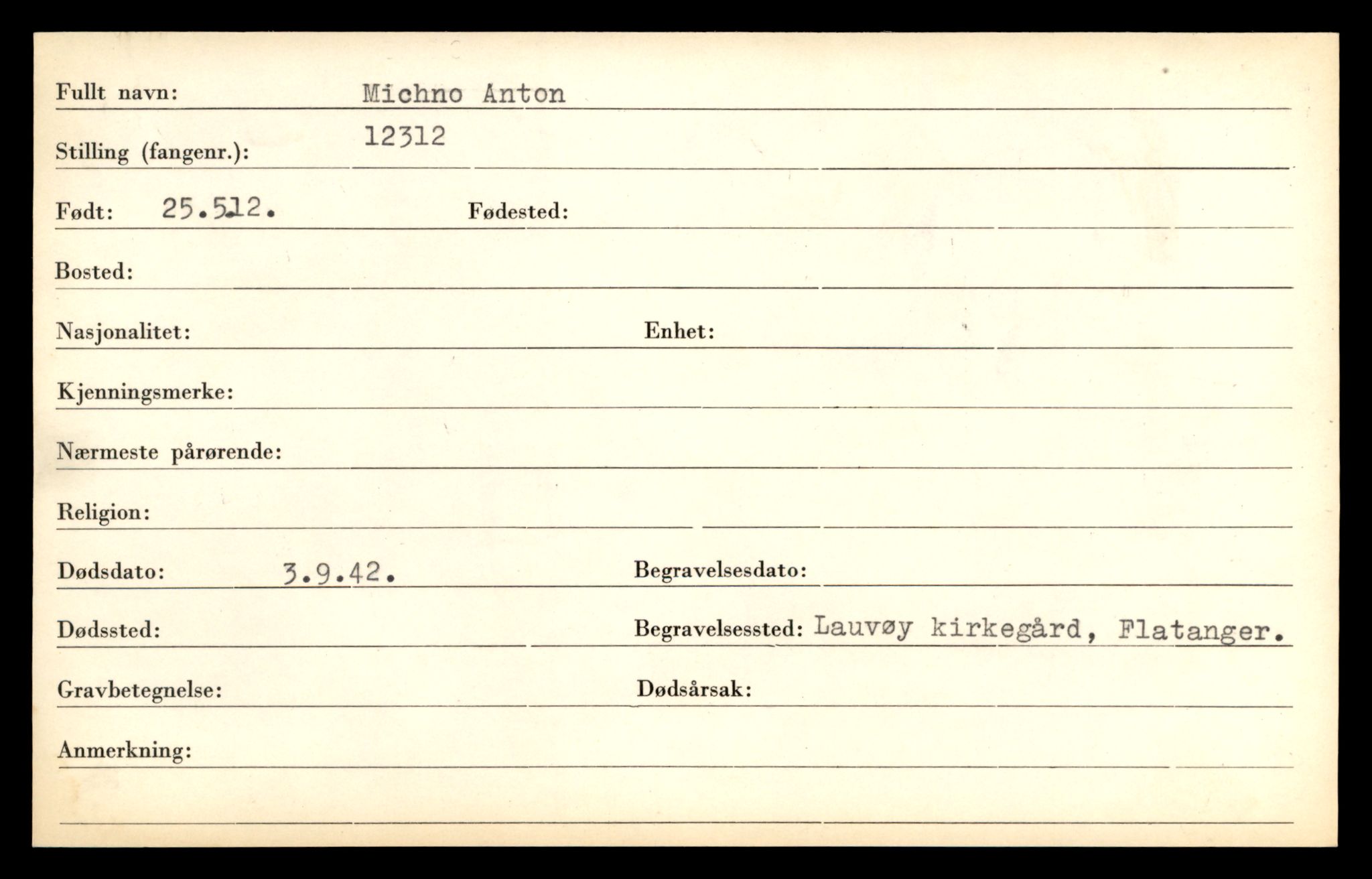 Distriktskontoret for krigsgraver, AV/SAT-A-5030/E/L0005: Kasett/kartotek over falne Britiske og tyske solater, samt andre nasjoners krigsgraver, 1945, s. 517