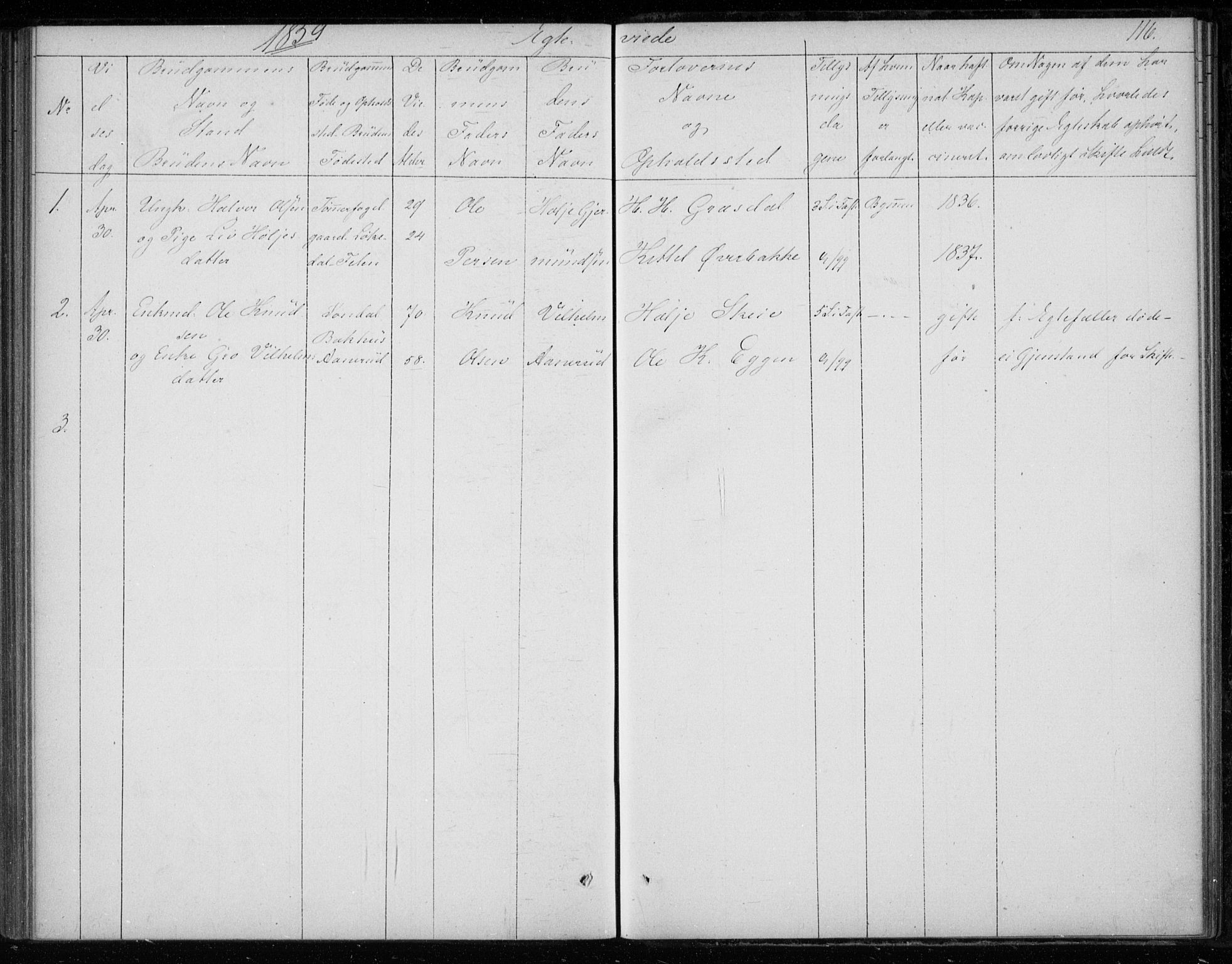 Gransherad kirkebøker, AV/SAKO-A-267/F/Fb/L0003: Ministerialbok nr. II 3, 1844-1859, s. 116
