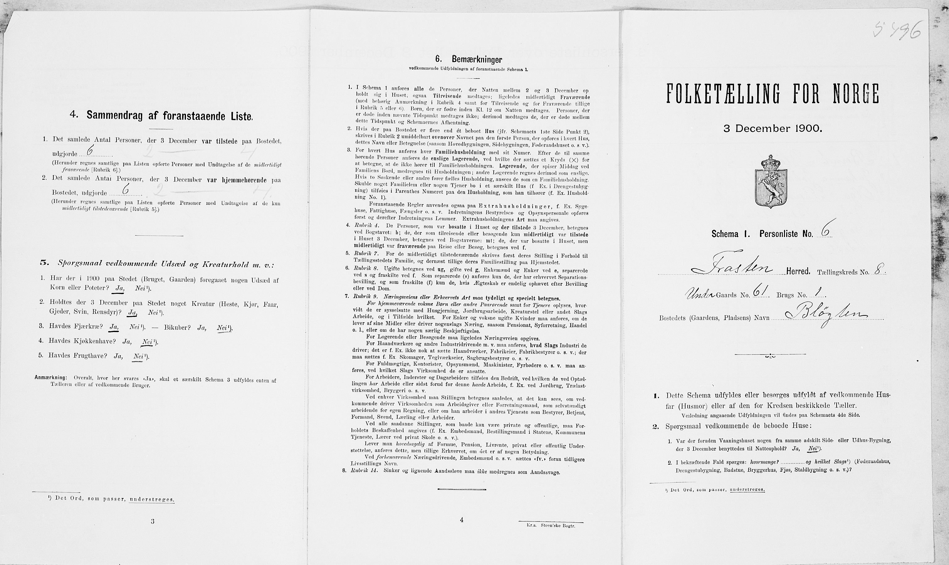 SAT, Folketelling 1900 for 1717 Frosta herred, 1900, s. 935