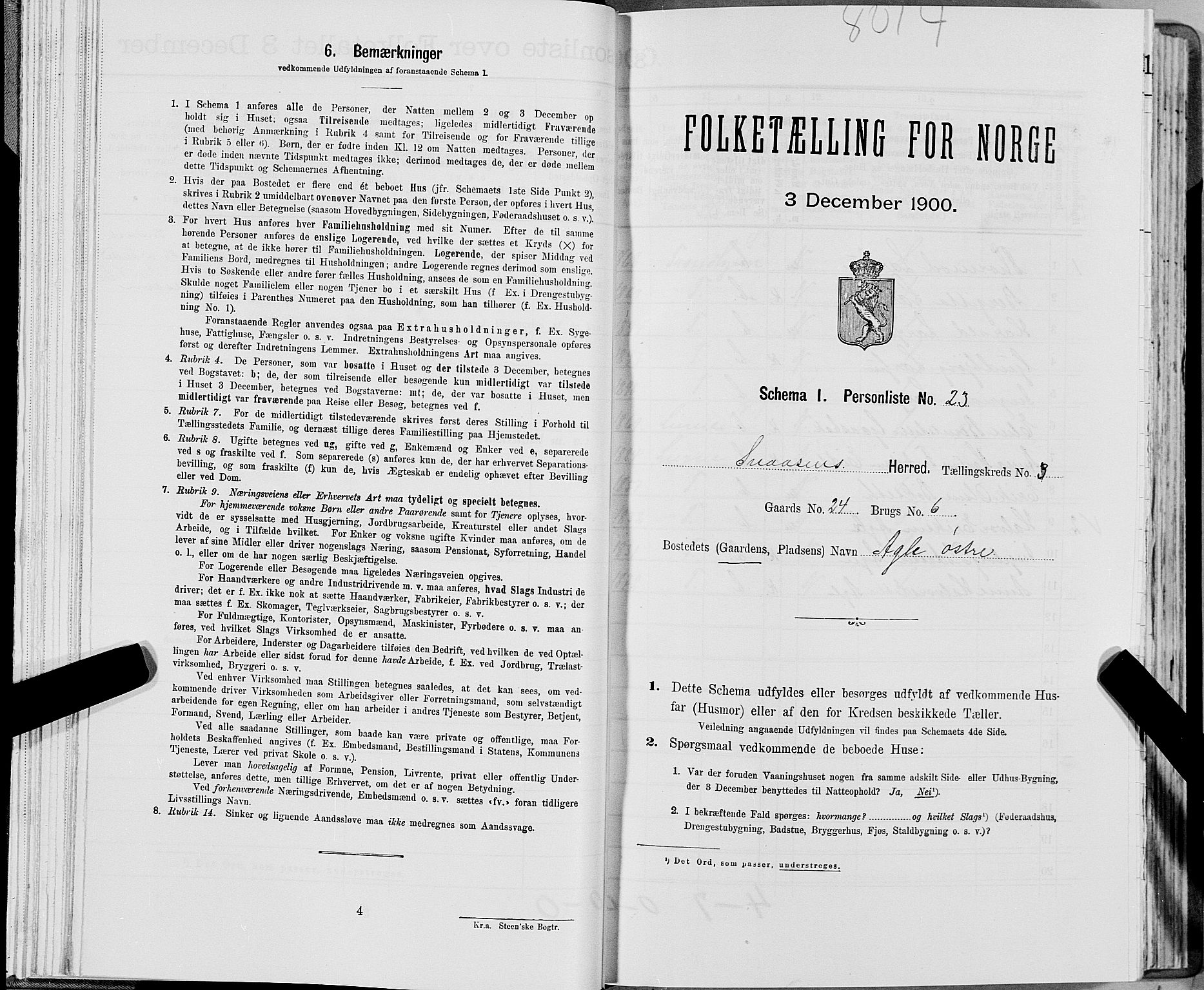 SAT, Folketelling 1900 for 1736 Snåsa herred, 1900, s. 633