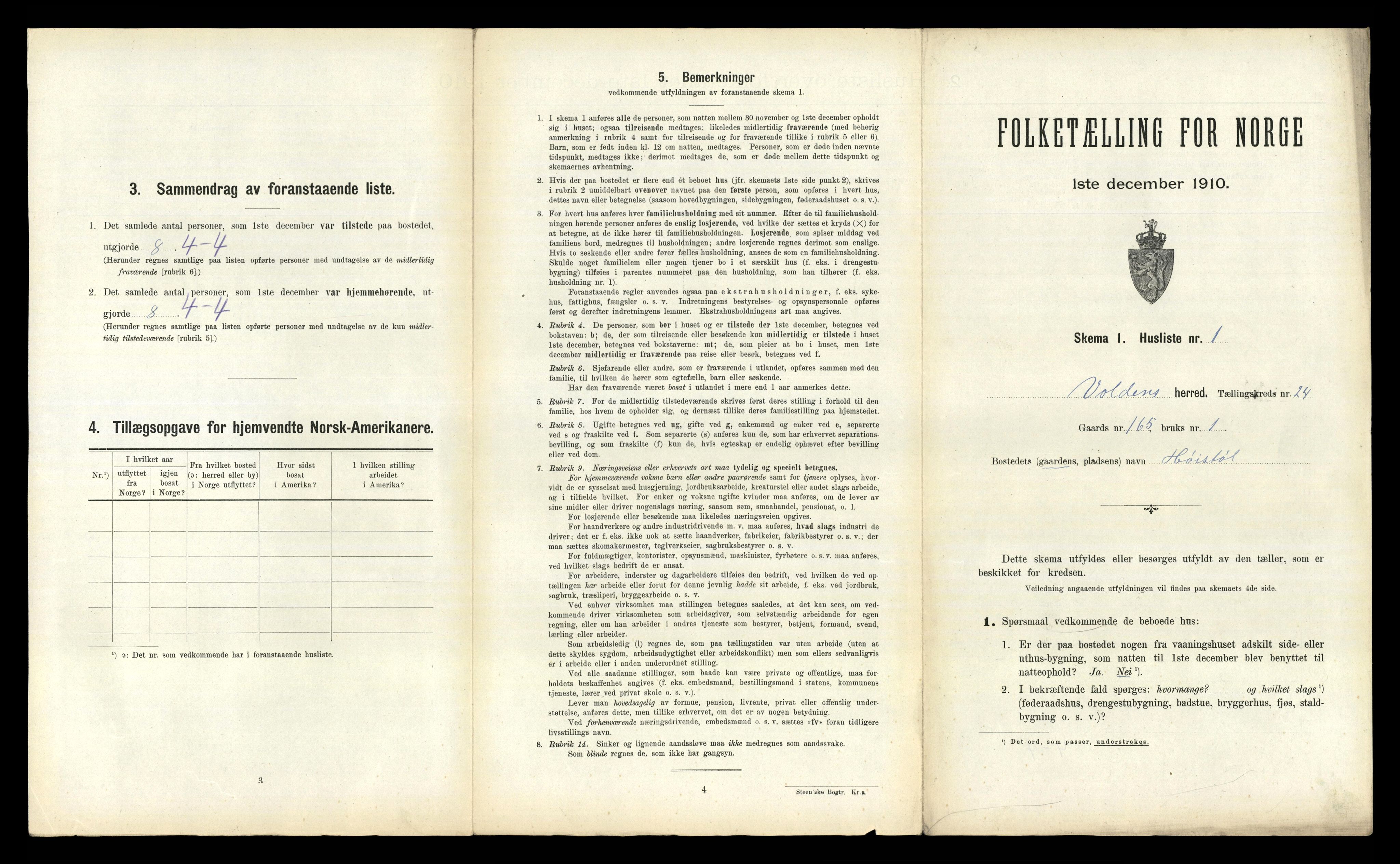 RA, Folketelling 1910 for 1519 Volda herred, 1910, s. 1630