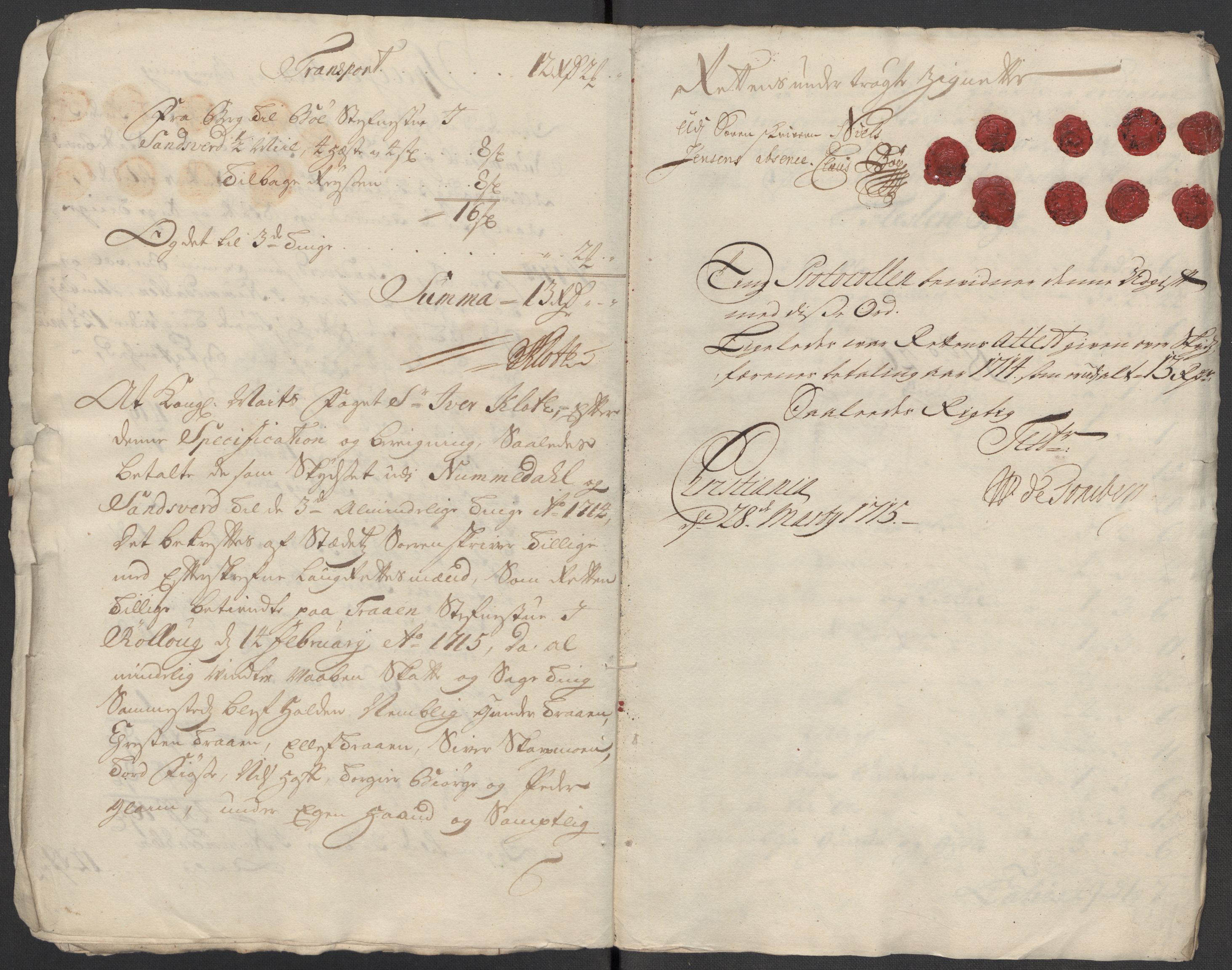 Rentekammeret inntil 1814, Reviderte regnskaper, Fogderegnskap, AV/RA-EA-4092/R24/L1589: Fogderegnskap Numedal og Sandsvær, 1714, s. 13