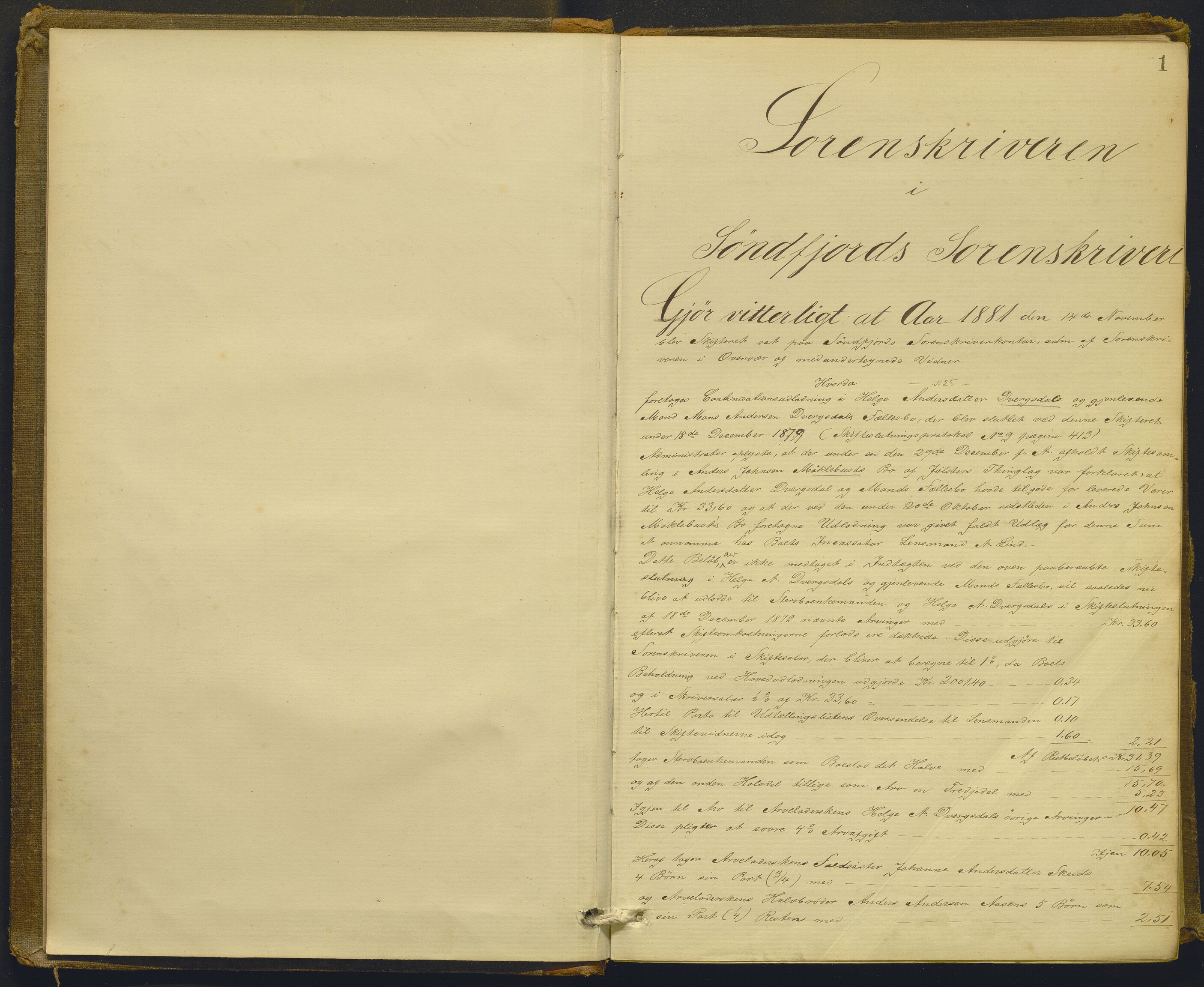 Sunnfjord tingrett, AV/SAB-A-3201/1/H/Hd/L0006: Skifteutlodningsprotokoll, 1881-1889, s. 1a
