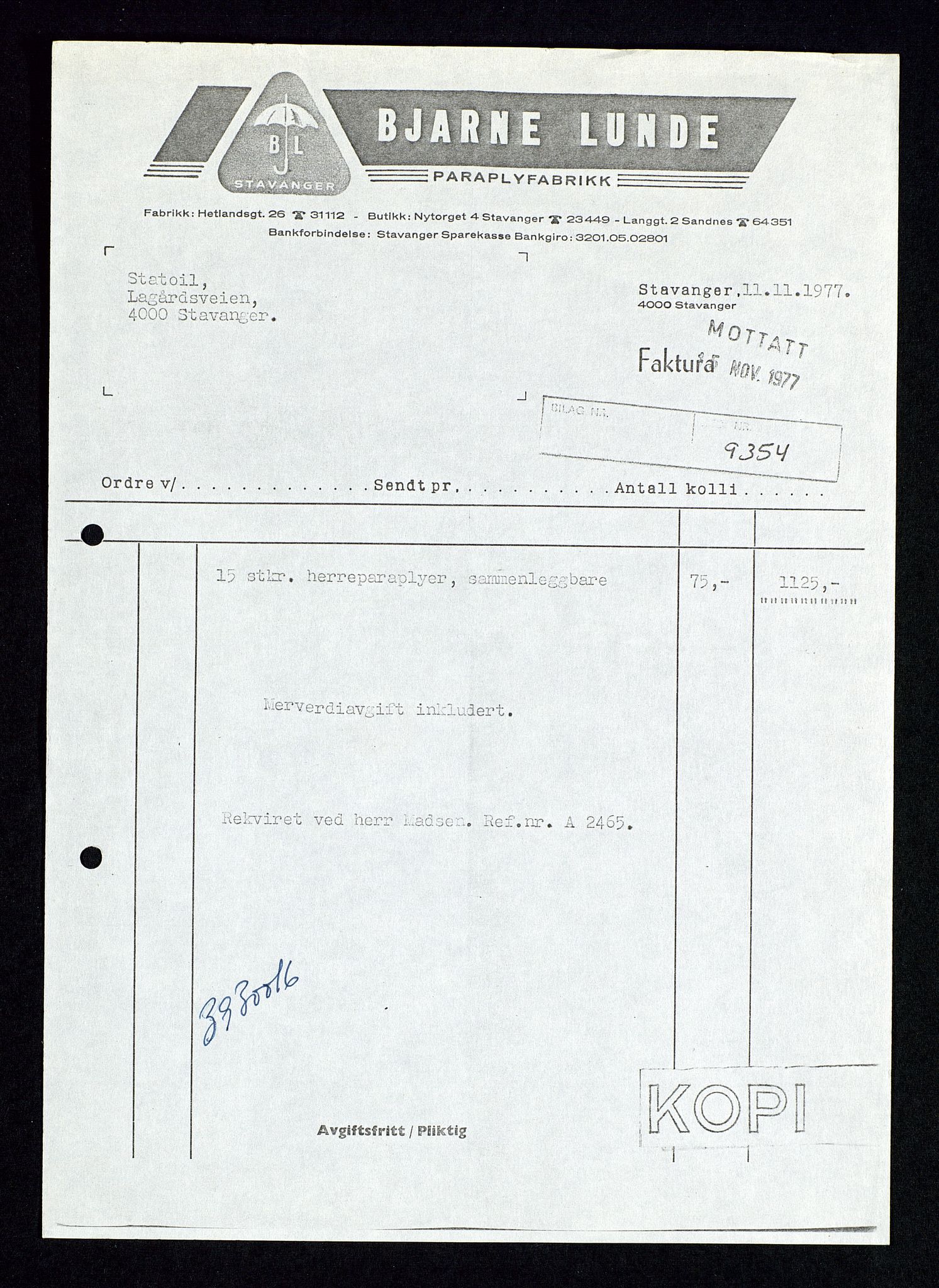 Pa 1339 - Statoil ASA, AV/SAST-A-101656/0001/D/Dm/L0340: Sak- og korrespondanse, 1977-1982, s. 41