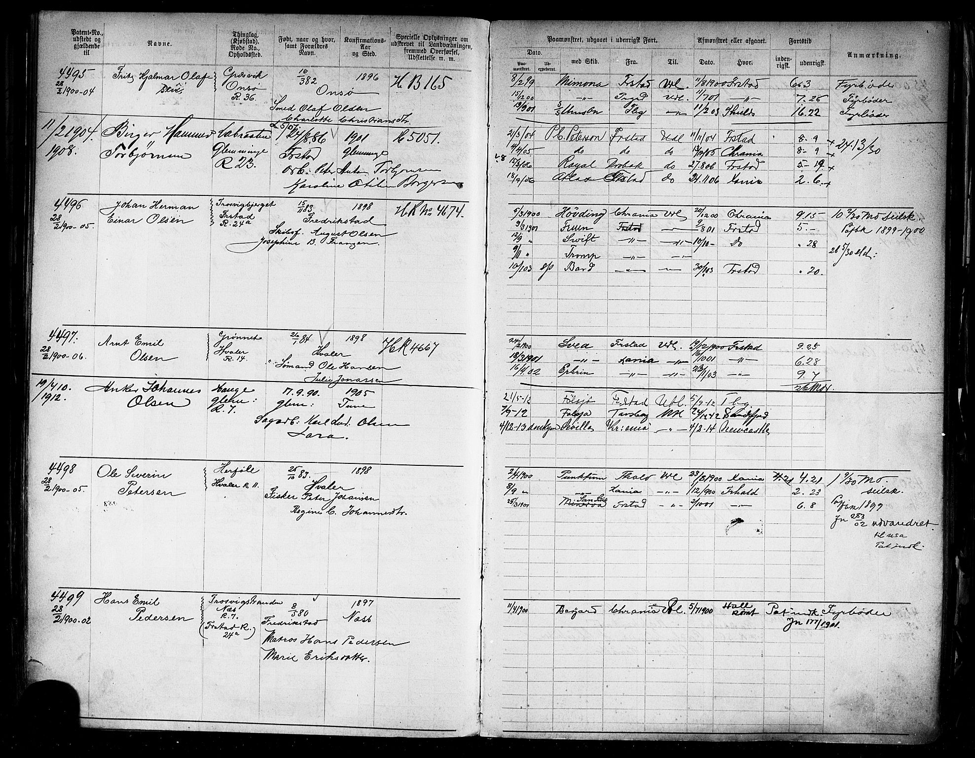 Fredrikstad mønstringskontor, AV/SAO-A-10569b/F/Fc/Fca/L0008: Annotasjonsrulle, 1898-1916, s. 105