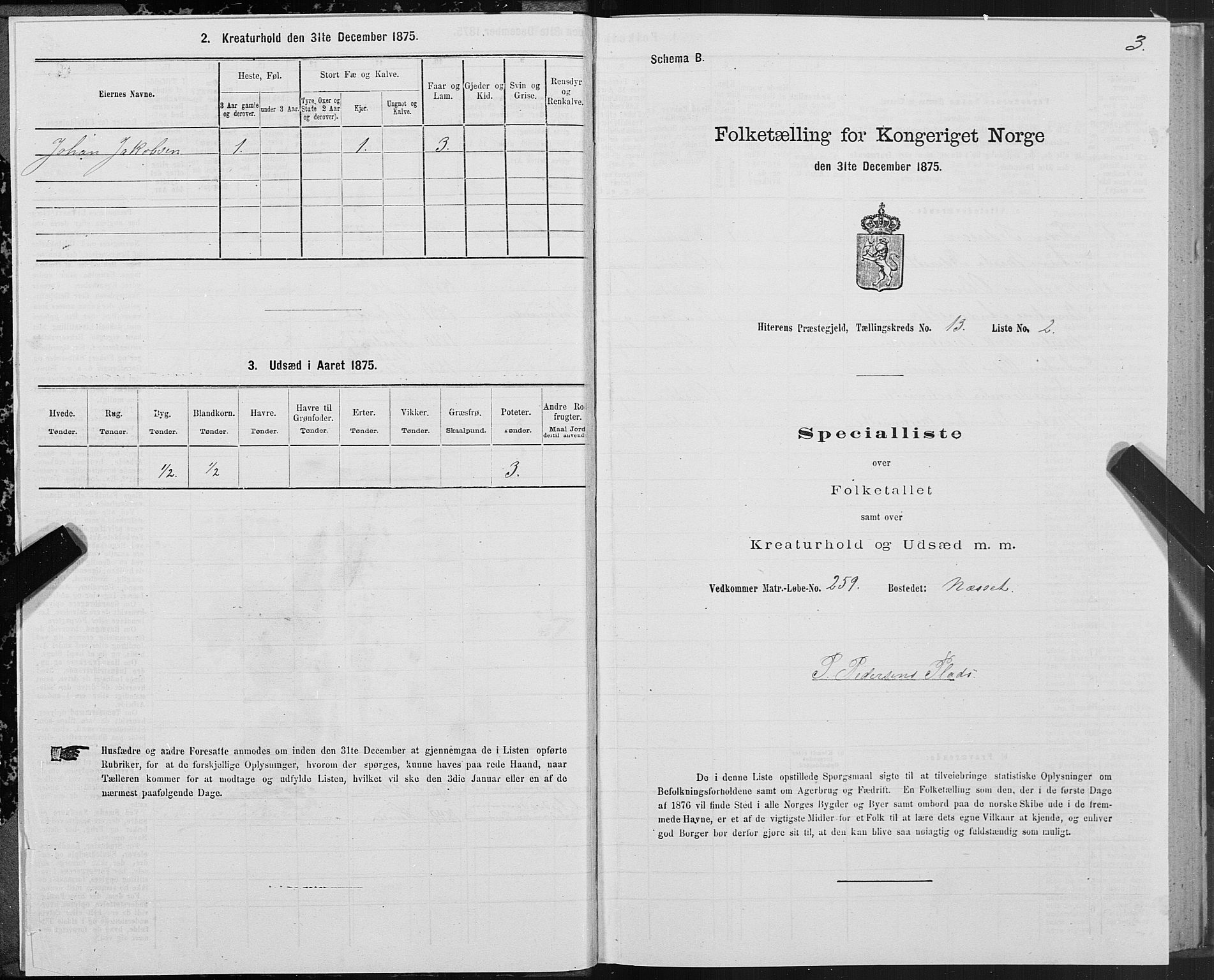 SAT, Folketelling 1875 for 1617P Hitra prestegjeld, 1875, s. 7003