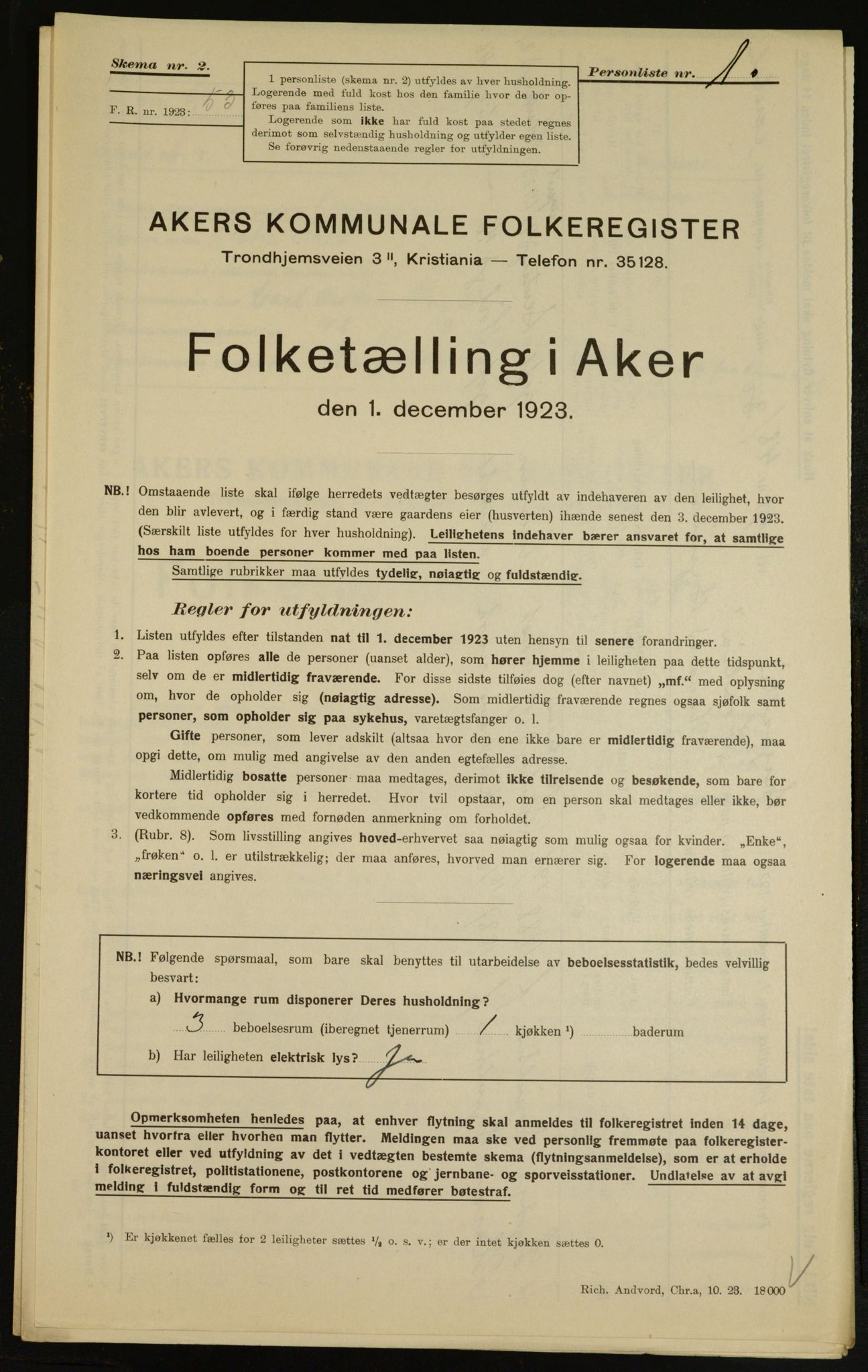 , Kommunal folketelling 1.12.1923 for Aker, 1923, s. 7768