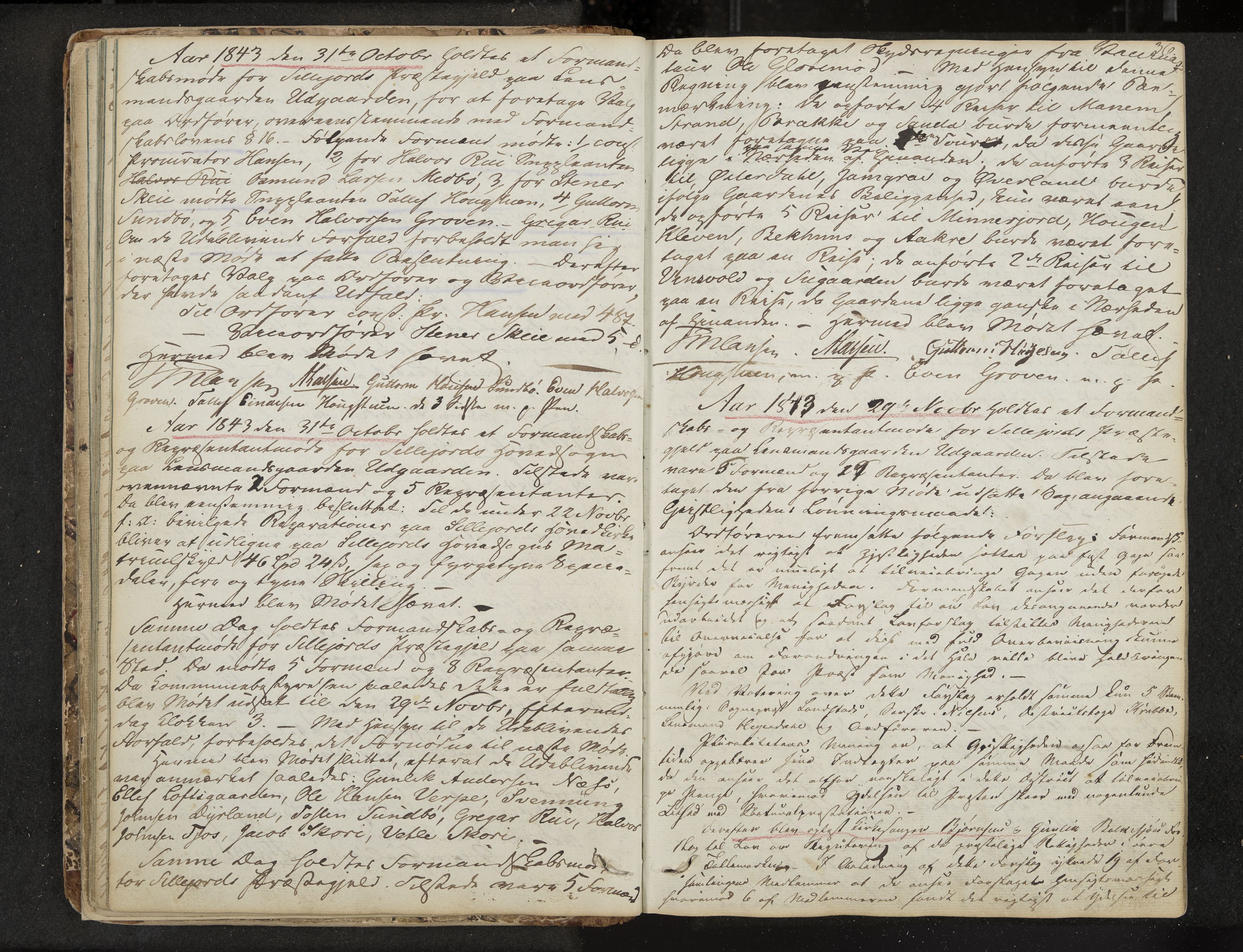 Seljord formannskap og sentraladministrasjon, IKAK/0828021/A/Aa/L0001: Møtebok med register, 1838-1879, s. 36