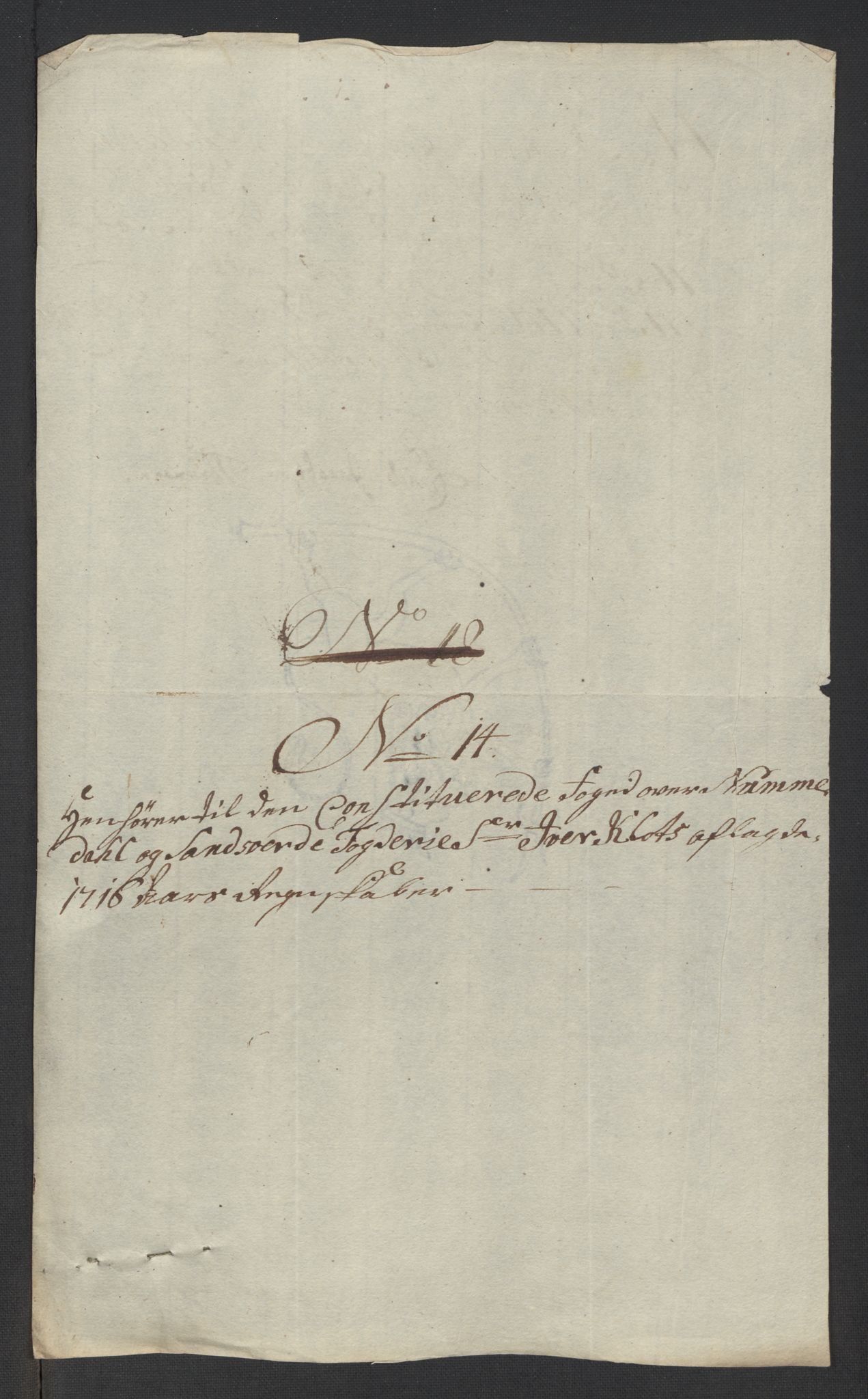 Rentekammeret inntil 1814, Reviderte regnskaper, Fogderegnskap, RA/EA-4092/R24/L1592: Fogderegnskap Numedal og Sandsvær, 1716, s. 290