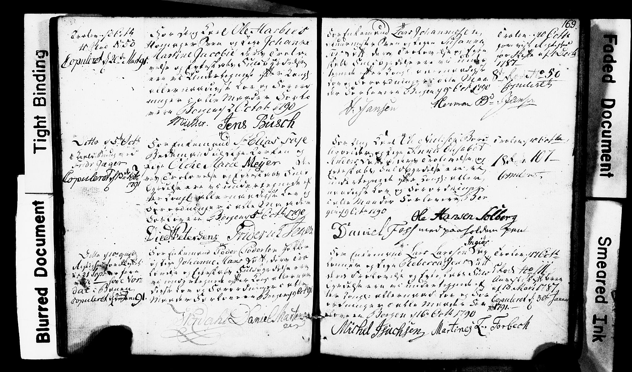 Domkirken sokneprestembete, SAB/A-74801: Forlovererklæringer nr. II.5.1, 1767-1792, s. 169