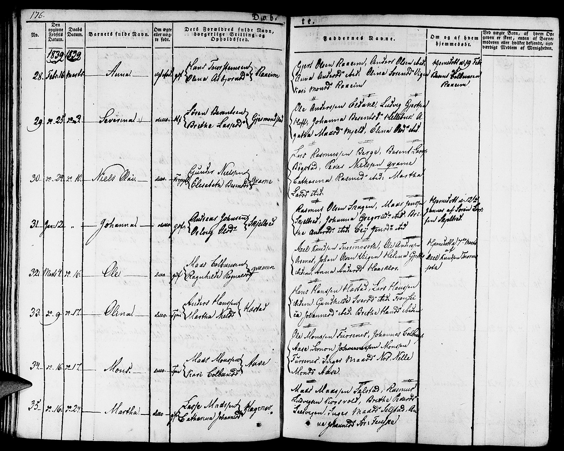 Gaular sokneprestembete, AV/SAB-A-80001/H/Haa: Ministerialbok nr. A 3, 1821-1840, s. 176