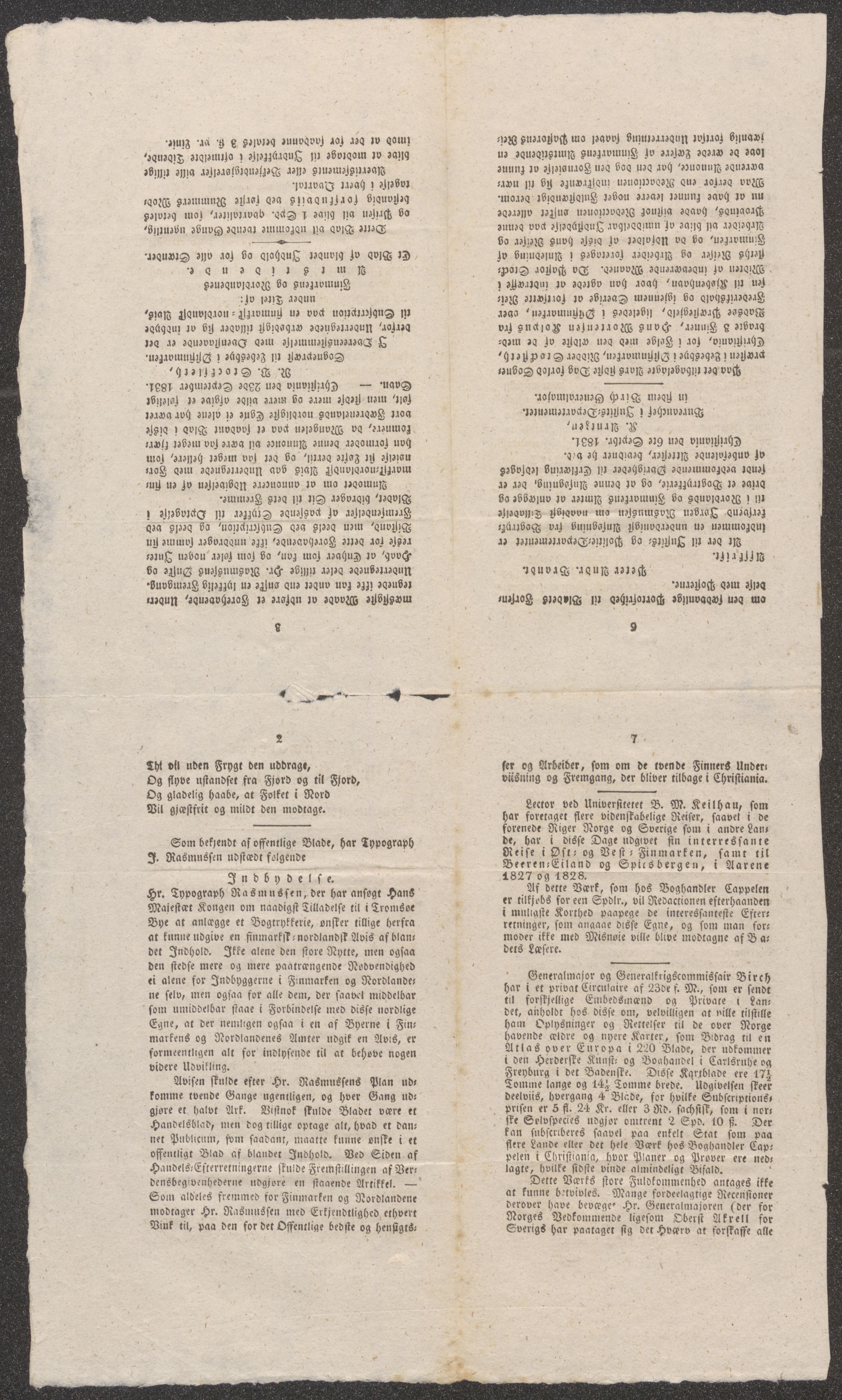 Bergens Museum, UMB/A007/D/Da/L0005/0003: Innkommende brev 1831 - 1832 / Innkommende brev 1832, 1832