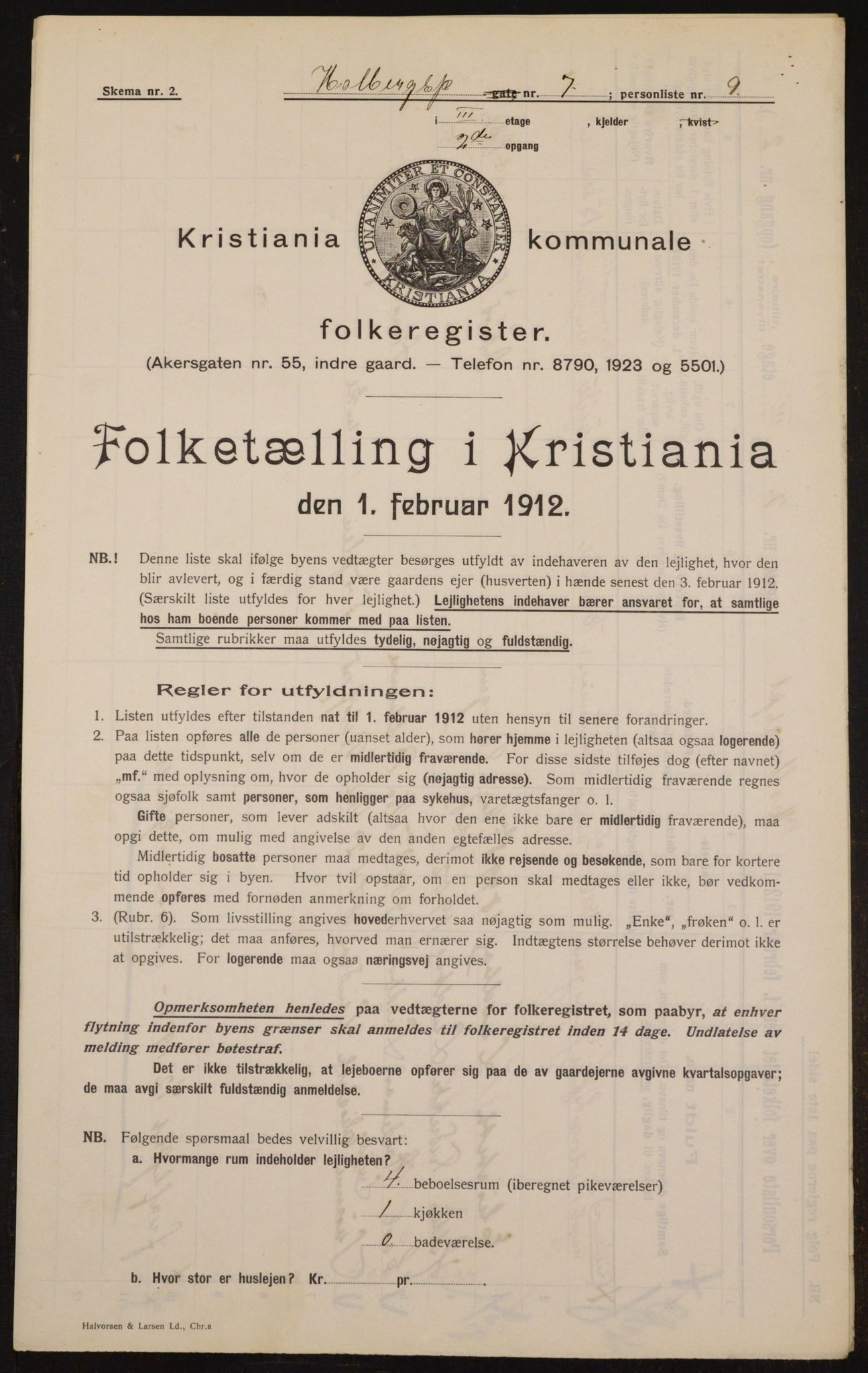 OBA, Kommunal folketelling 1.2.1912 for Kristiania, 1912, s. 41020