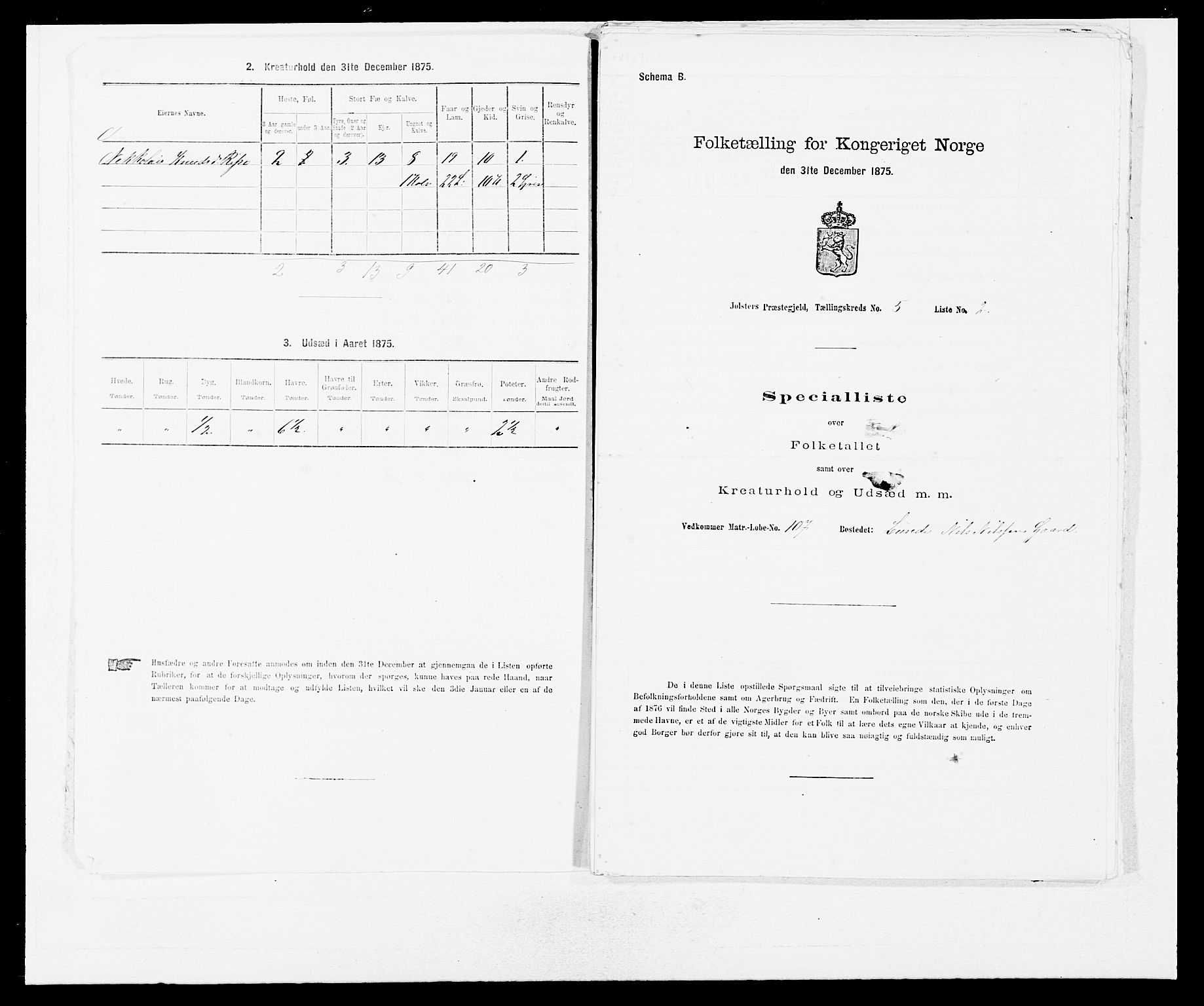 SAB, Folketelling 1875 for 1431P Jølster prestegjeld, 1875, s. 362