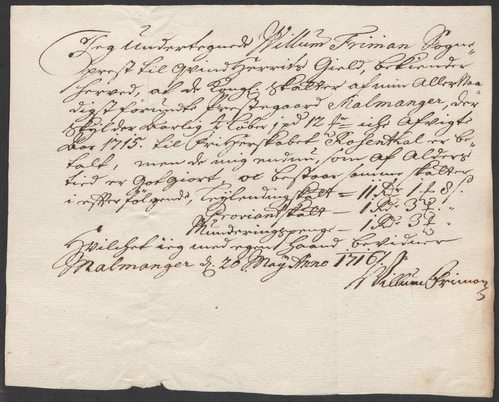 Rentekammeret inntil 1814, Reviderte regnskaper, Fogderegnskap, AV/RA-EA-4092/R49/L3139: Fogderegnskap Rosendal Baroni, 1715-1717, s. 51