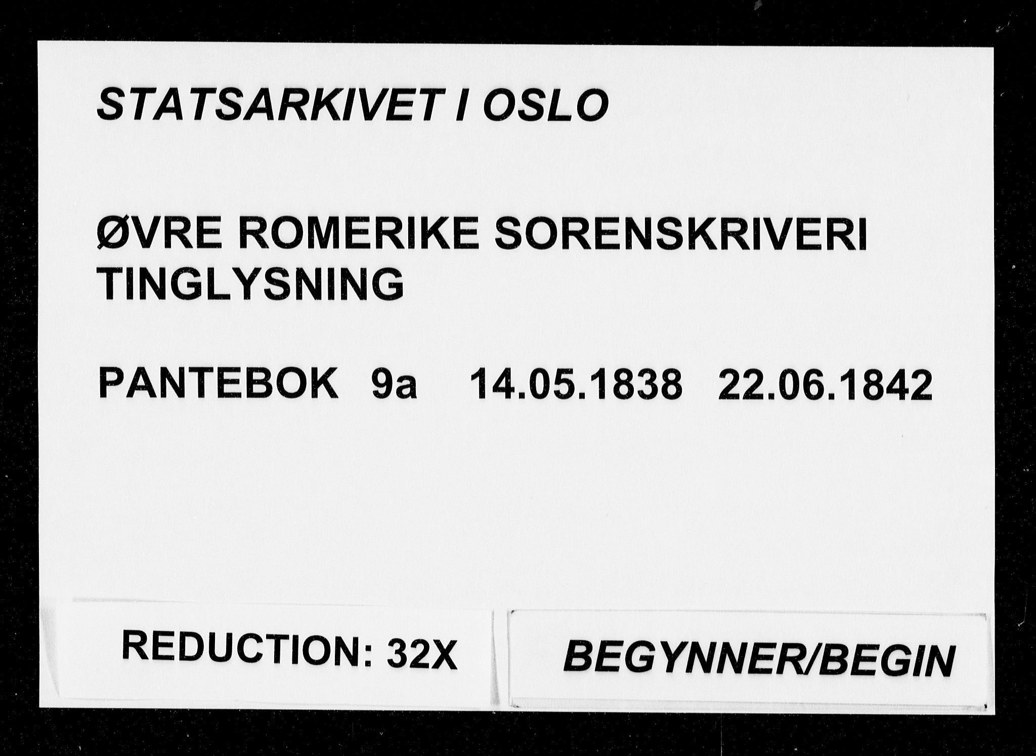 Øvre Romerike sorenskriveri, SAO/A-10649/G/Gb/L0009a: Pantebok nr. 9a, 1838-1842