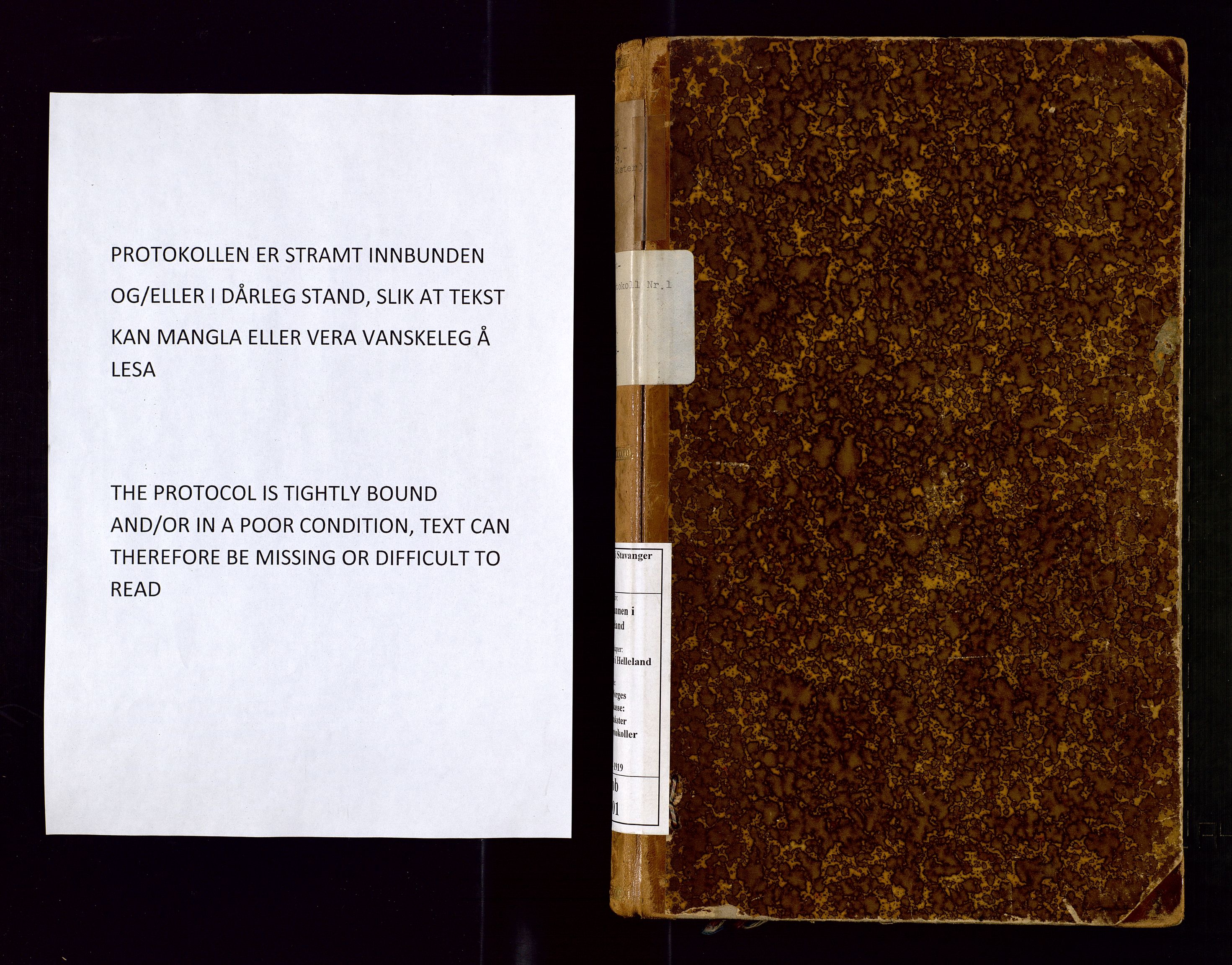 Helleland lensmannskontor, AV/SAST-A-100209/Gob/L0001: "Brandtaxationsprotokol", 1896-1919