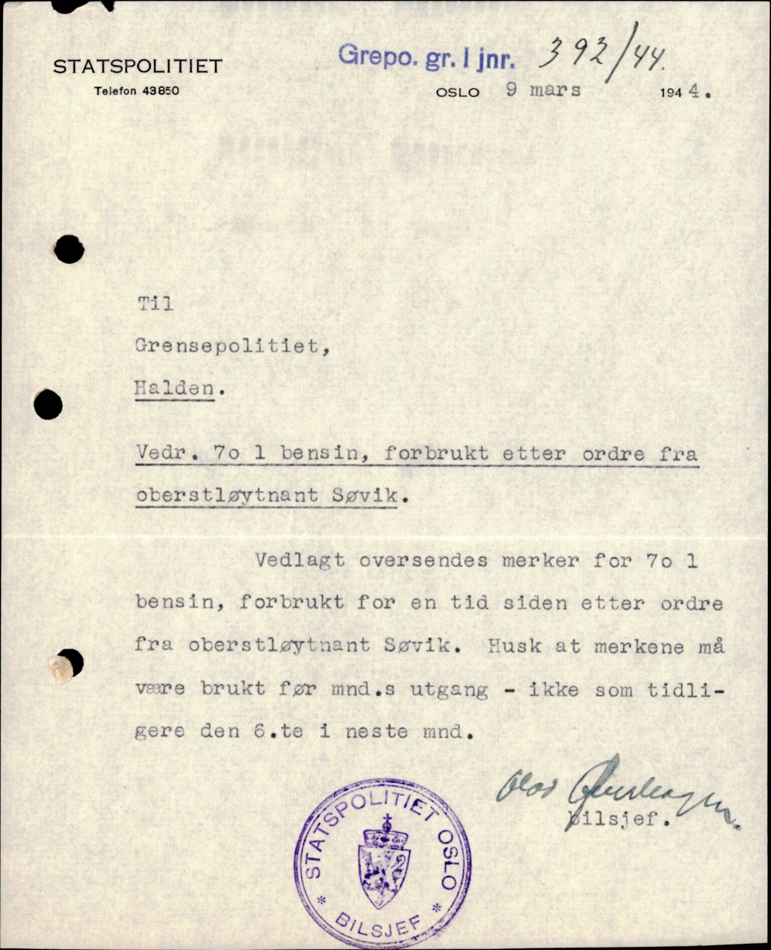 Forsvarets Overkommando. 2 kontor. Arkiv 11.4. Spredte tyske arkivsaker, AV/RA-RAFA-7031/D/Dar/Darc/L0006: BdSN, 1942-1945, s. 1492