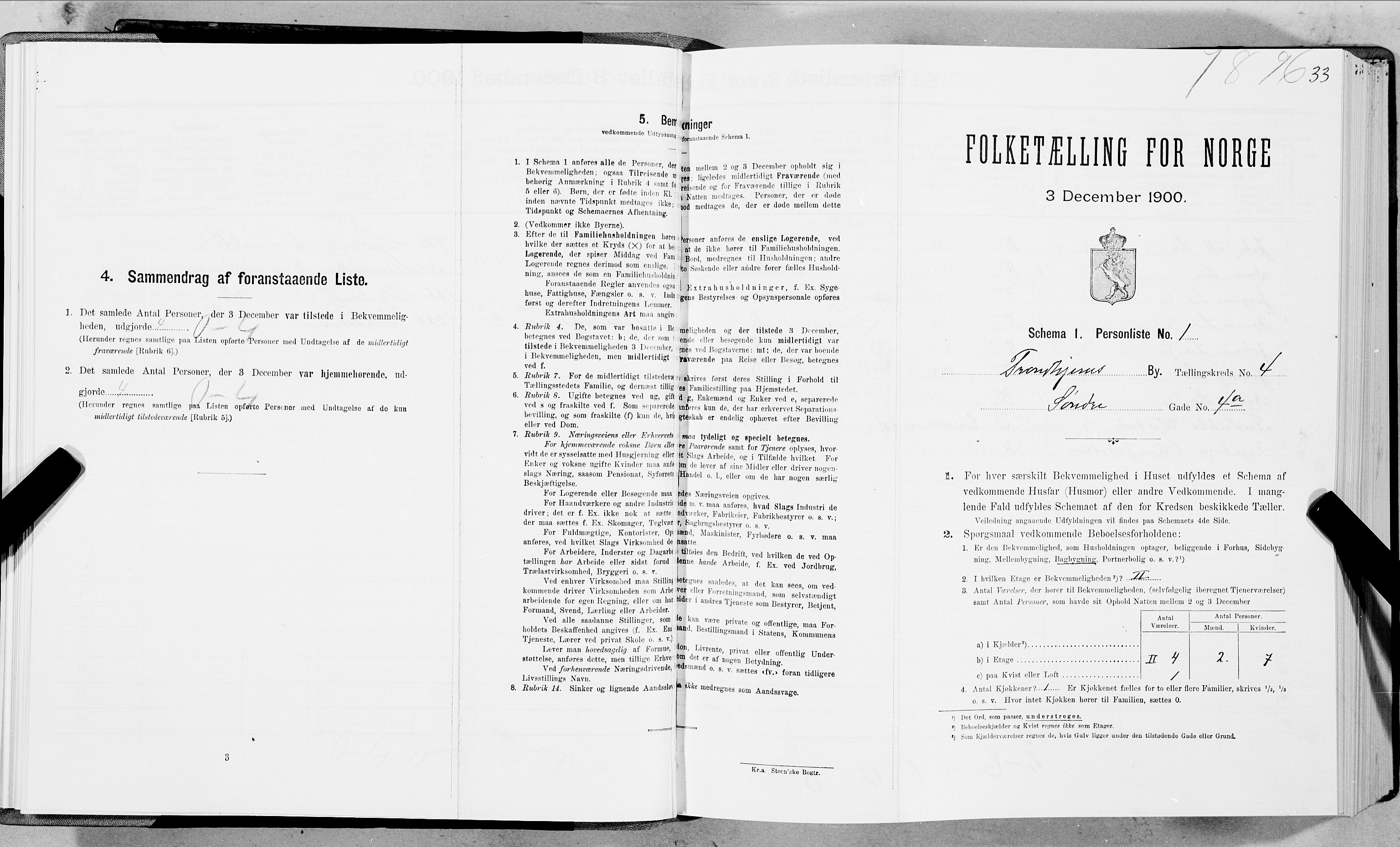 SAT, Folketelling 1900 for 1601 Trondheim kjøpstad, 1900, s. 612