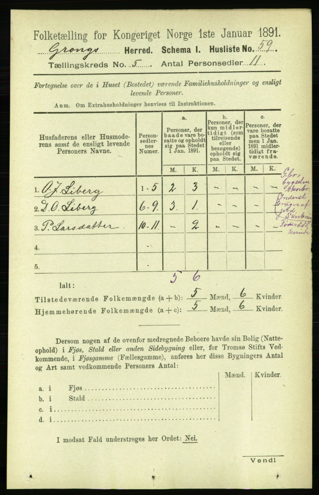 RA, Folketelling 1891 for 1742 Grong herred, 1891, s. 1862