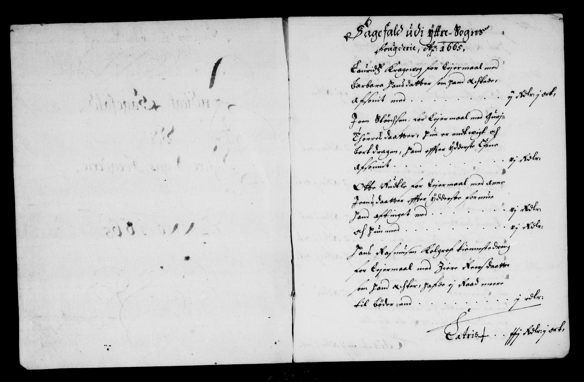 Rentekammeret inntil 1814, Reviderte regnskaper, Stiftamtstueregnskaper, Bergen stiftamt, RA/EA-6043/R/Rc/L0018: Bergen stiftamt, 1665