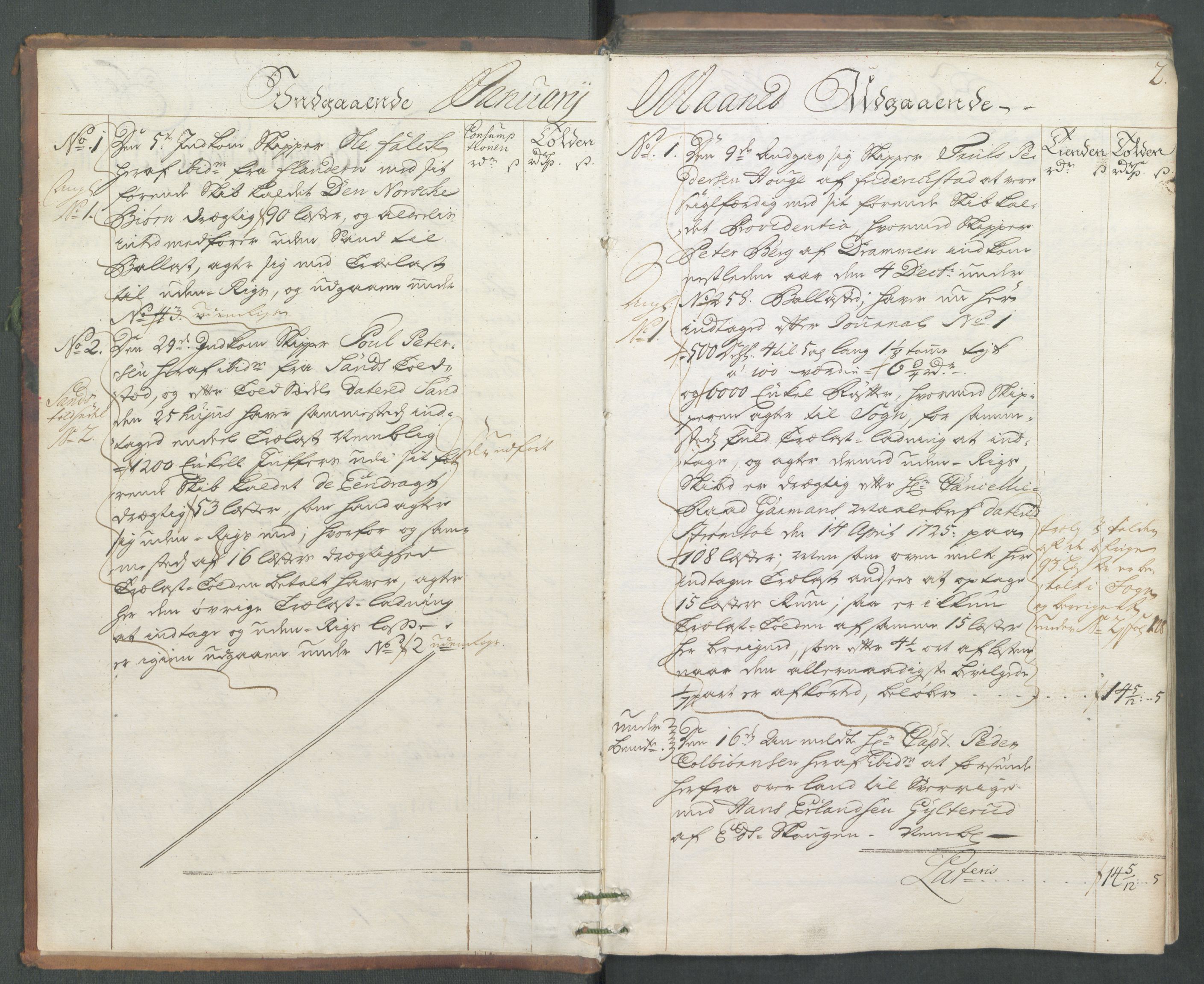 Generaltollkammeret, tollregnskaper, AV/RA-EA-5490/R01/L0006/0001: Tollregnskaper Fredrikshald / Hovedtollbok, 1731, s. 2