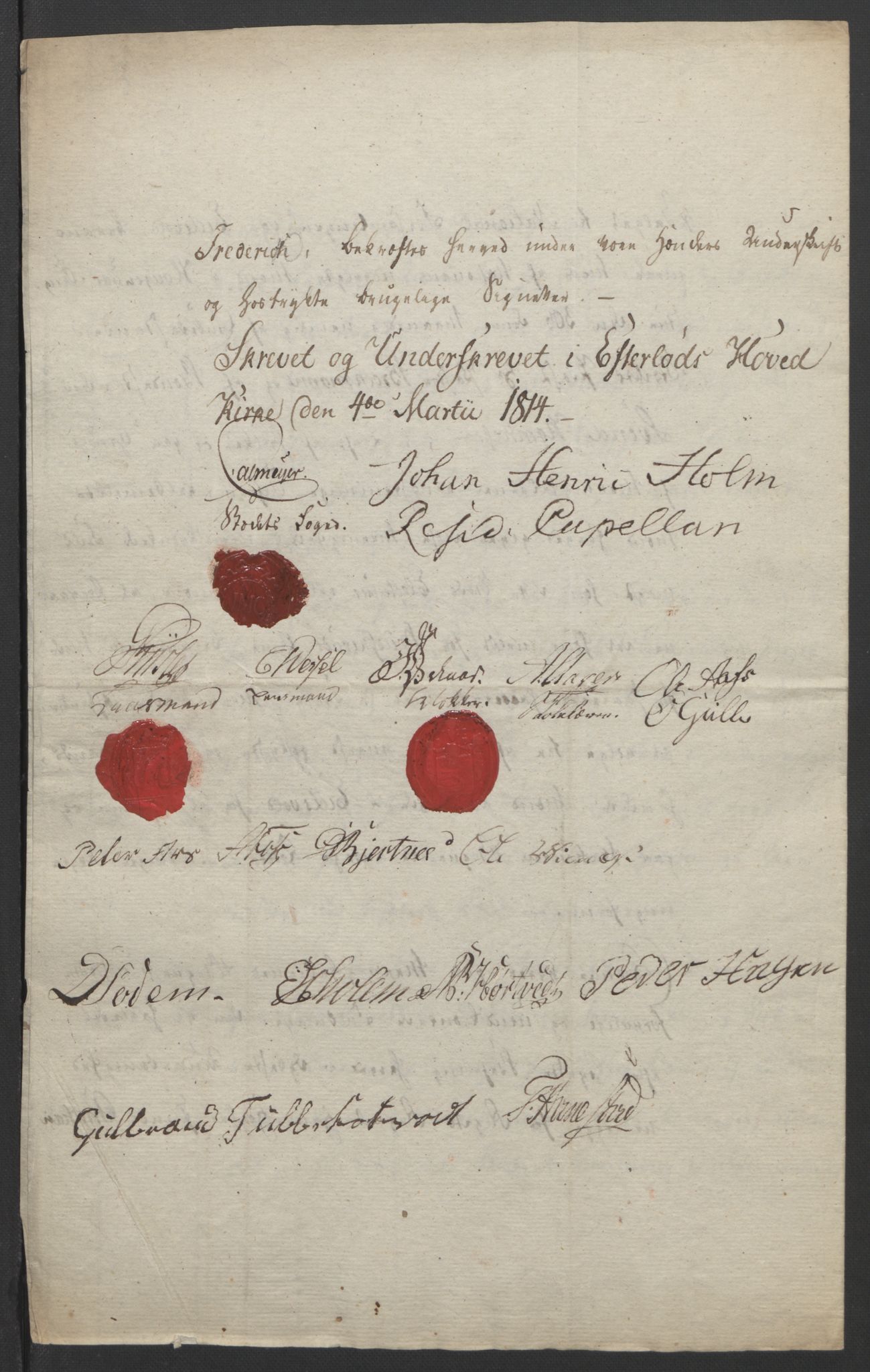 Statsrådssekretariatet, RA/S-1001/D/Db/L0007: Fullmakter for Eidsvollsrepresentantene i 1814. , 1814, s. 341