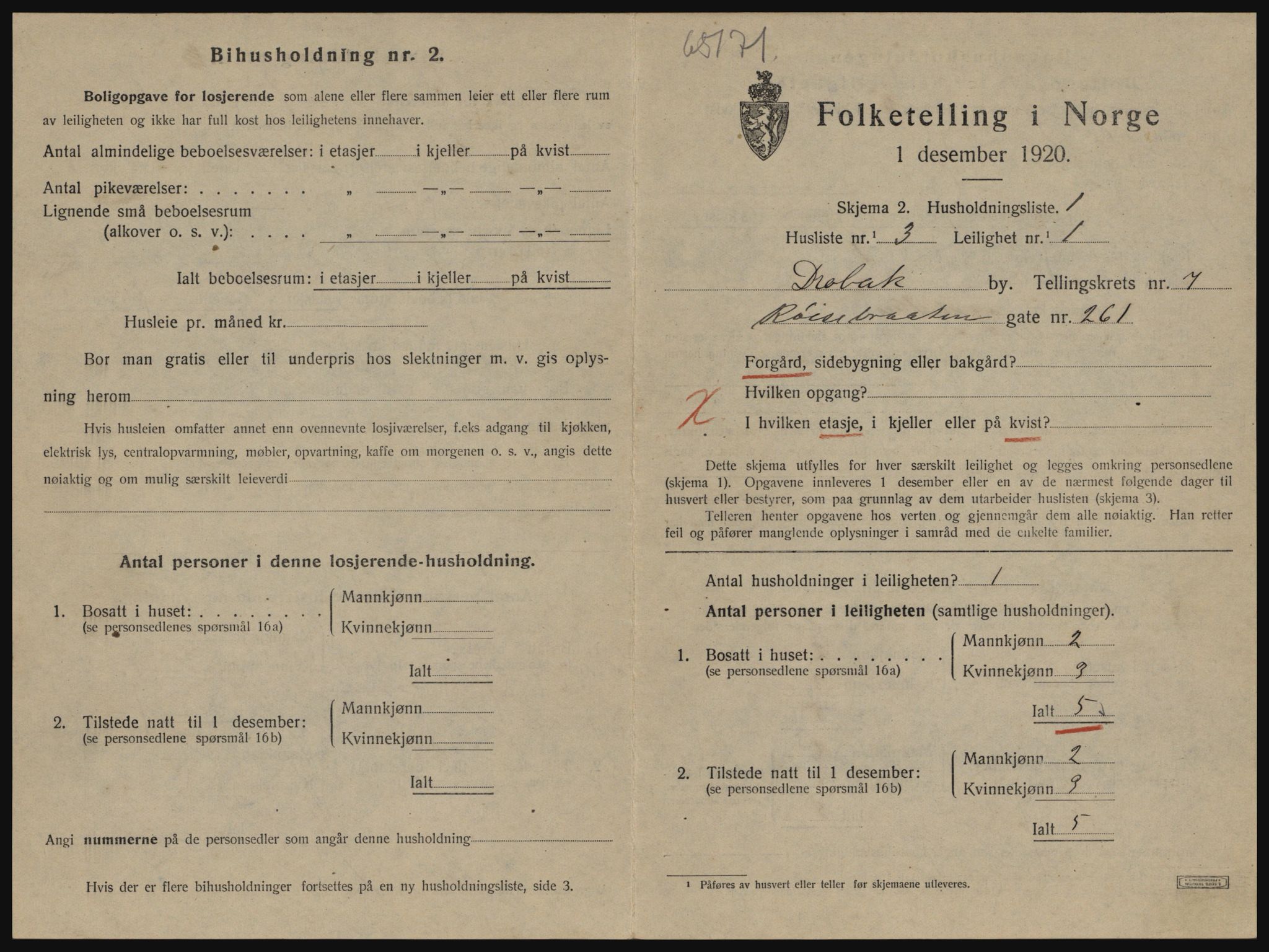 SAO, Folketelling 1920 for 0203 Drøbak kjøpstad, 1920, s. 1715