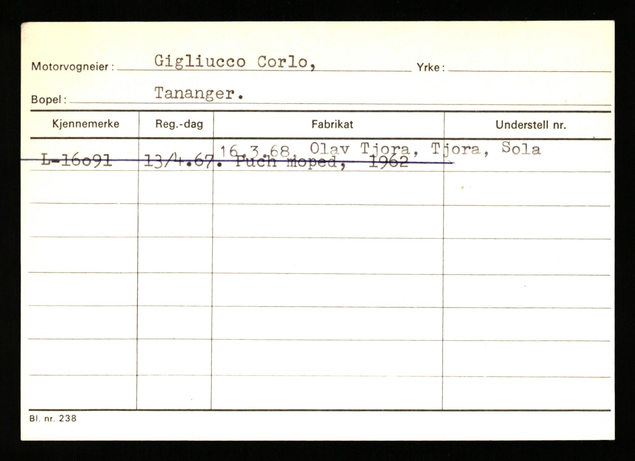Stavanger trafikkstasjon, AV/SAST-A-101942/0/H/L0005: Bue - Dahlstrøm, 1930-1971, s. 2185