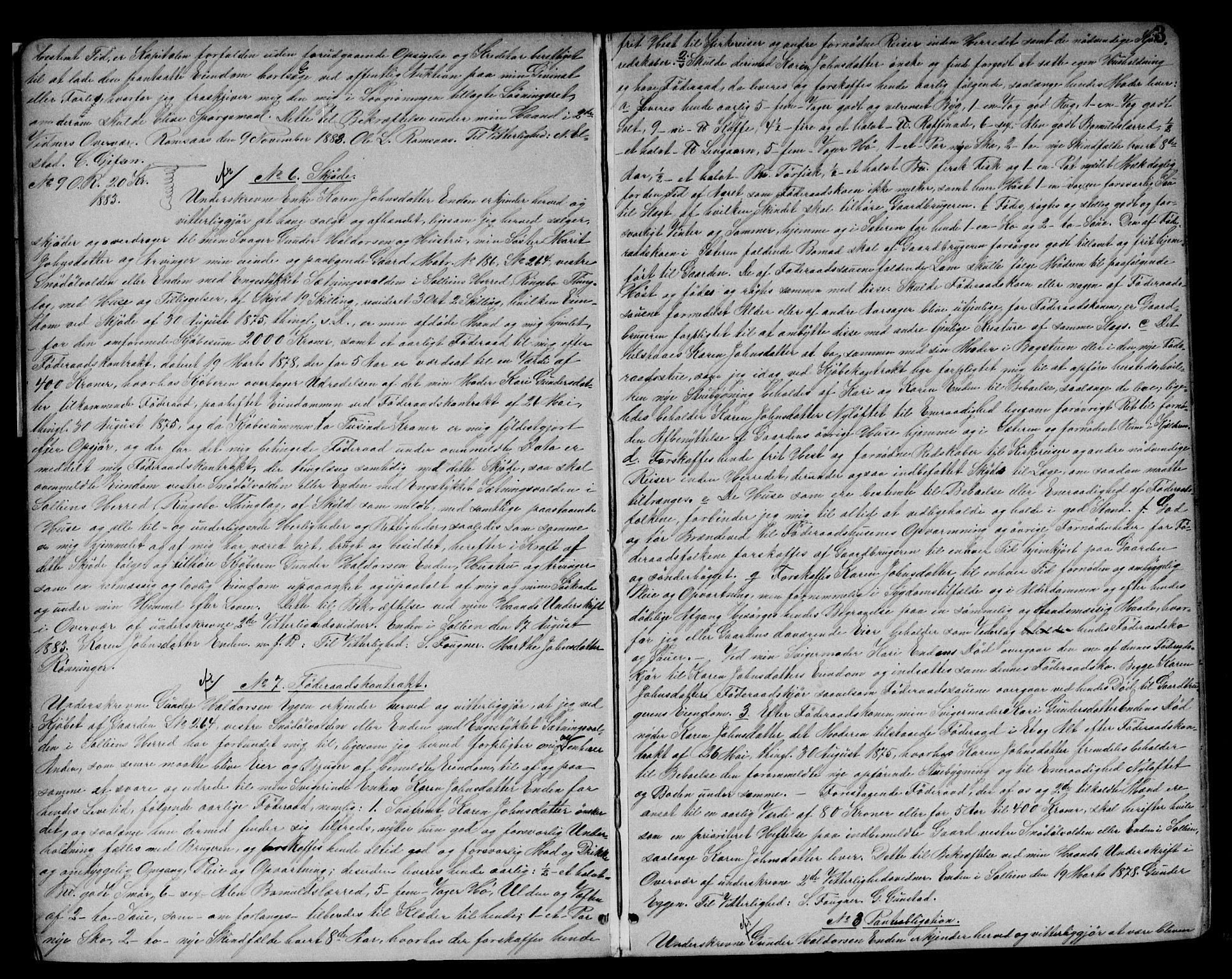 Mellom-Gudbrandsdal sorenskriveri, SAH/TING-038/H/Hb/L0008: Pantebok nr. 8, 1883-1888, s. 3