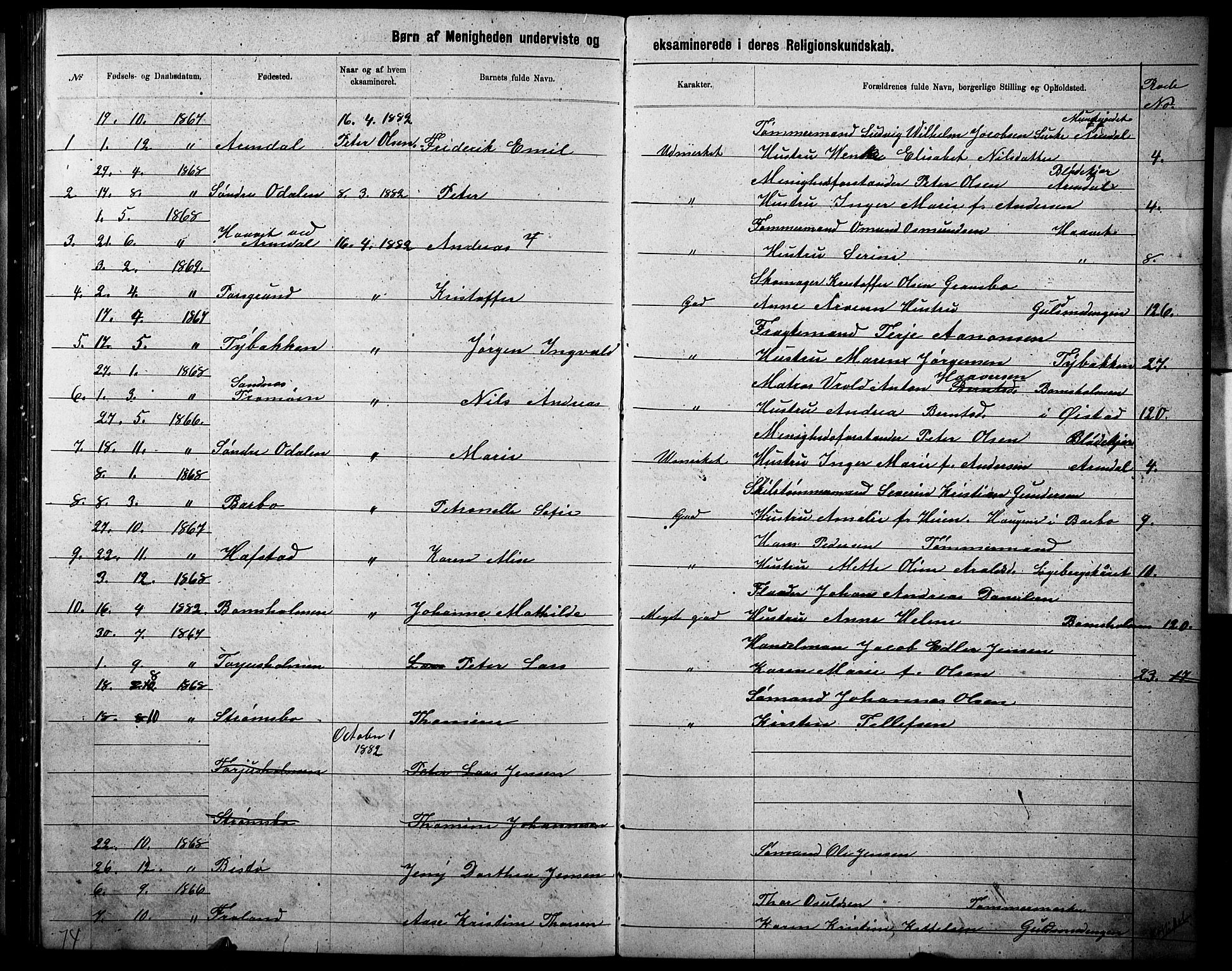 Metodistmenigheten, Arendal, AV/SAK-1292-0011/F/Fa/L0002: Dissenterprotokoll nr. F-3, 1867-1884