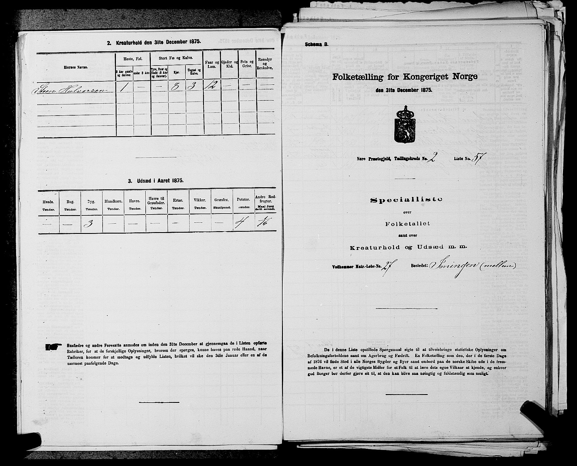 SAKO, Folketelling 1875 for 0633P Nore prestegjeld, 1875, s. 213