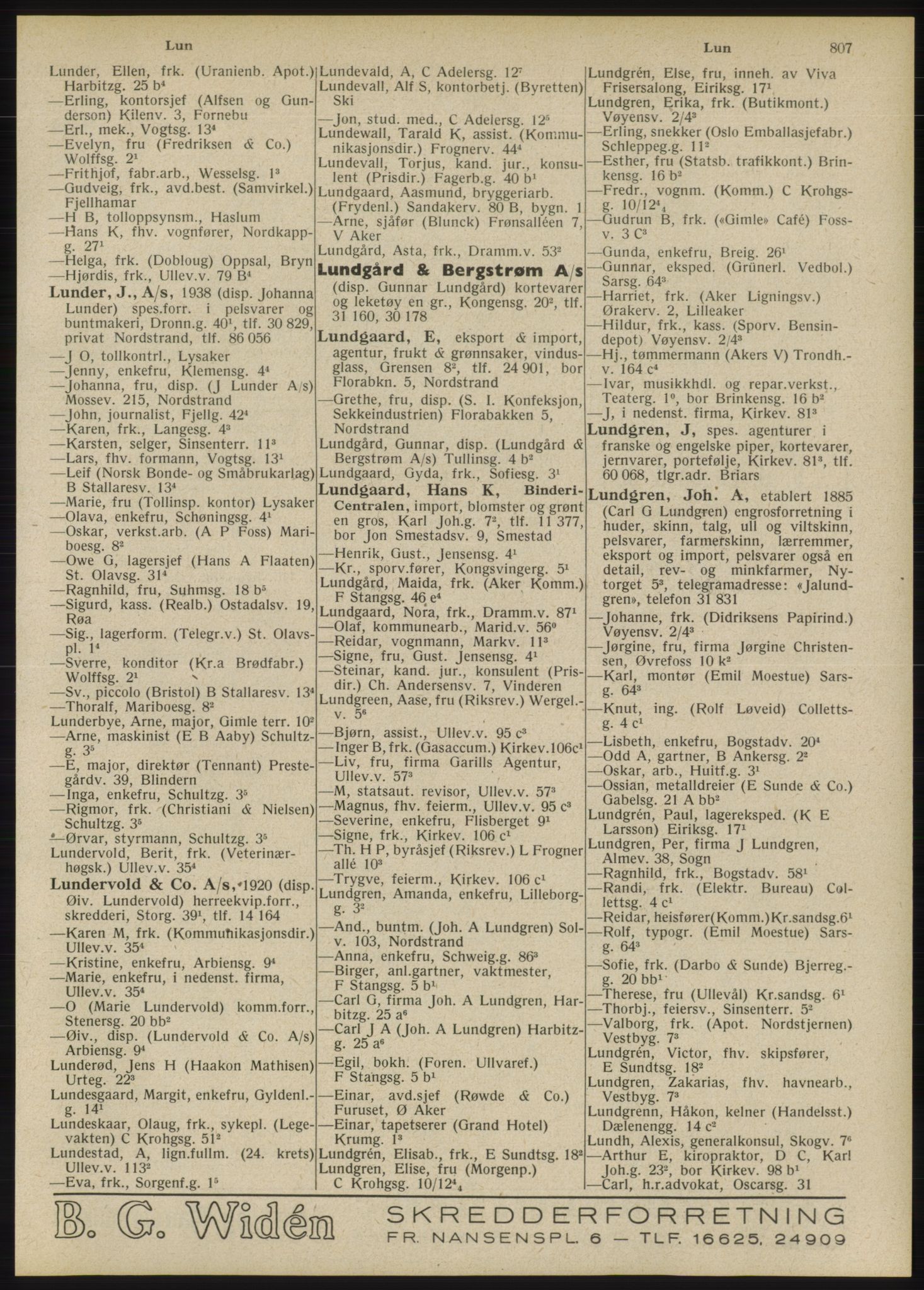 Kristiania/Oslo adressebok, PUBL/-, 1946, s. 807
