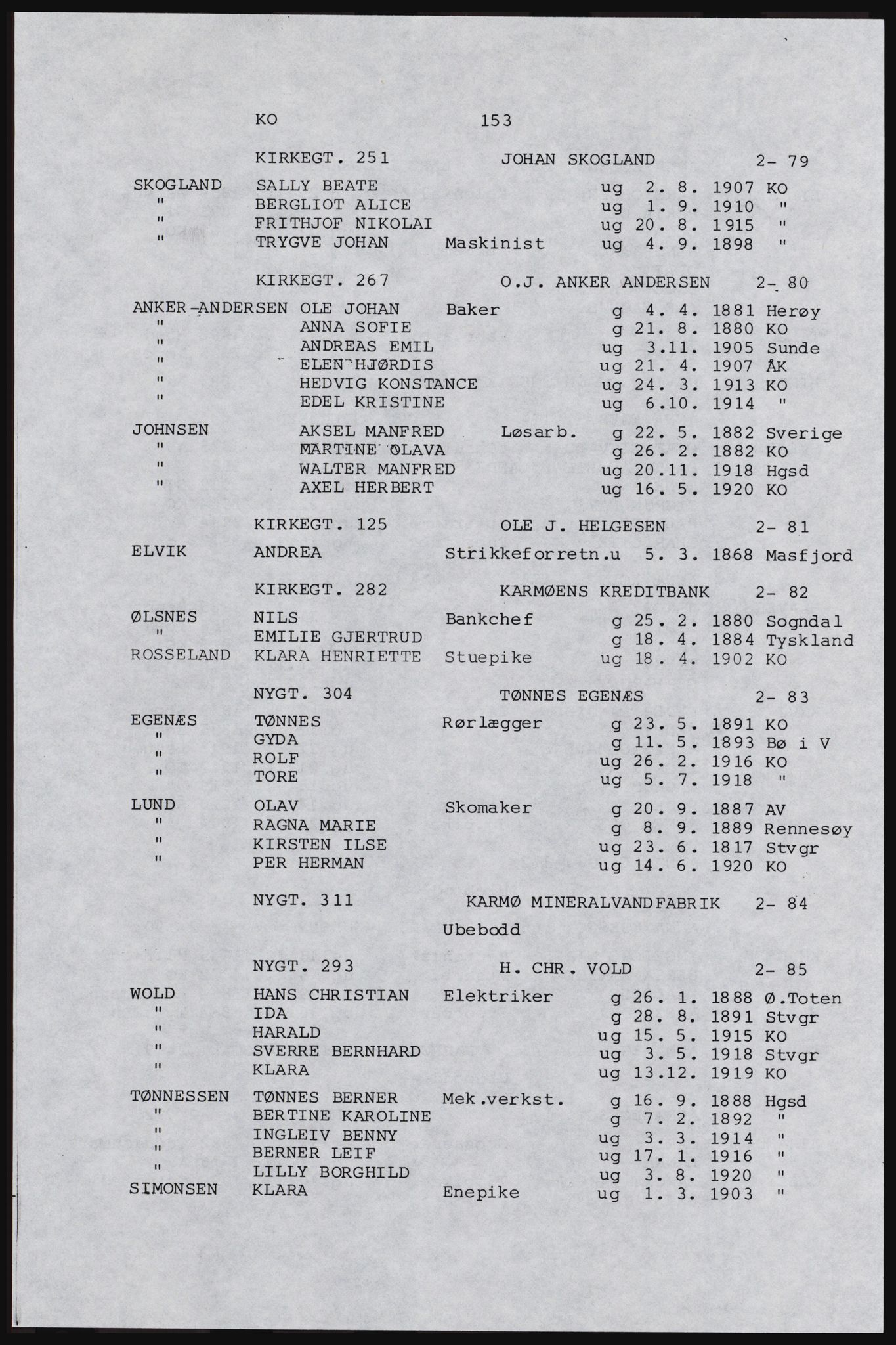SAST, Avskrift av folketellingen 1920 for Karmøy, 1920, s. 169