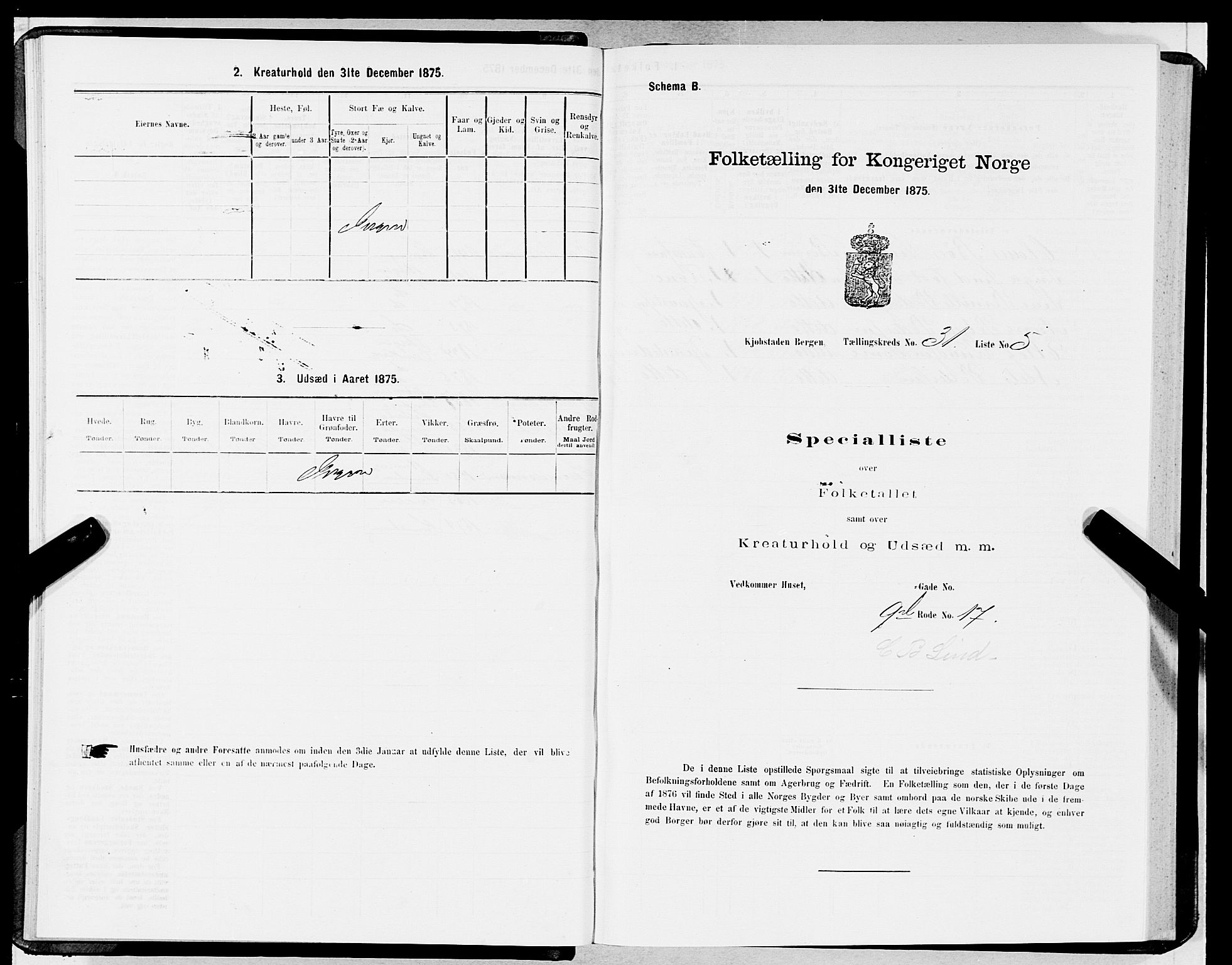 SAB, Folketelling 1875 for 1301 Bergen kjøpstad, 1875, s. 1579